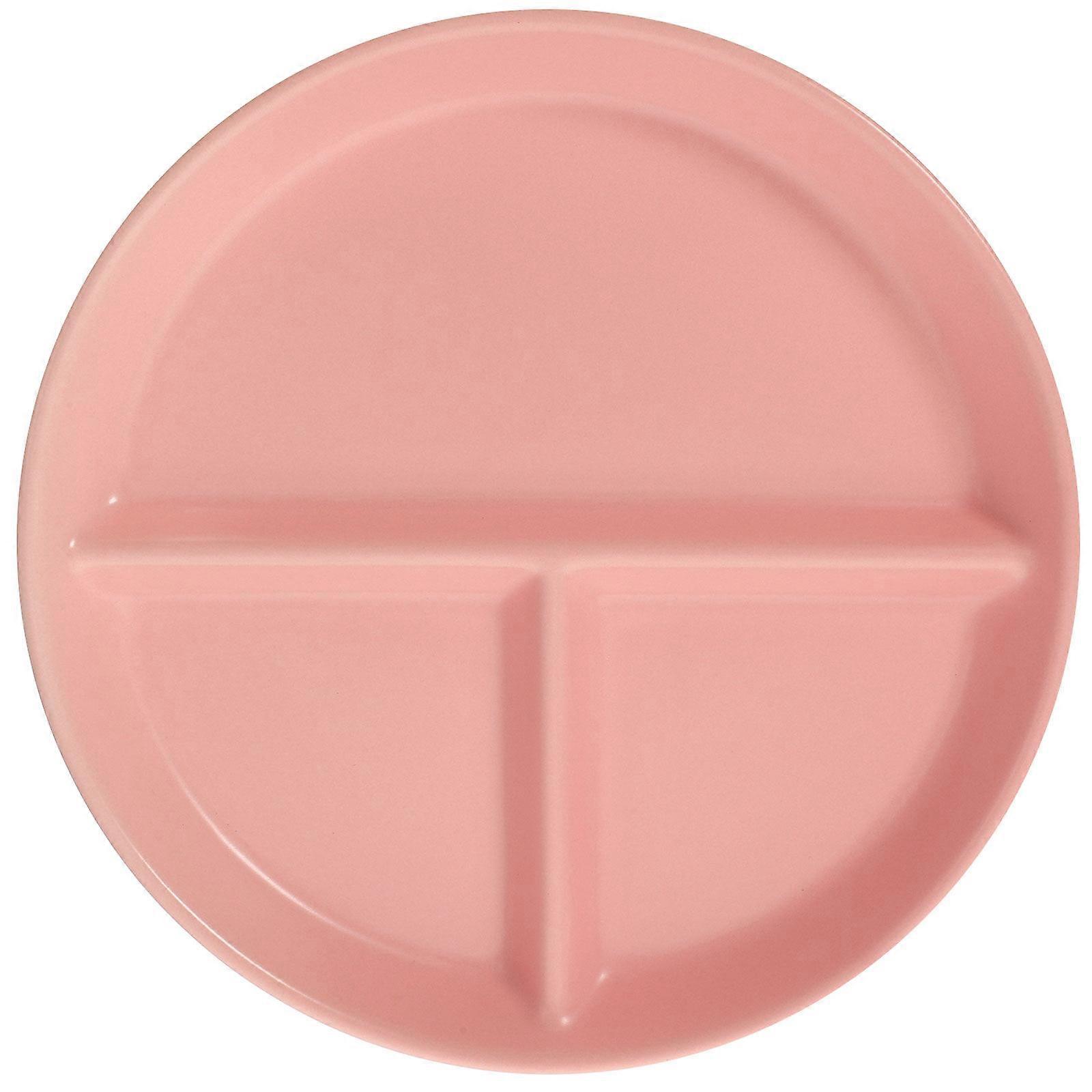 Ceramic Divided Dinner Plate for Household Use 1 Set Includes Breakfast Holder and Divided Tableware