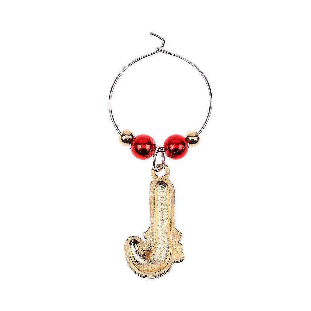 Wine Glass Pendant Goblet Decorative Rings Red Christmas Parties Home Decorations 6Pcs