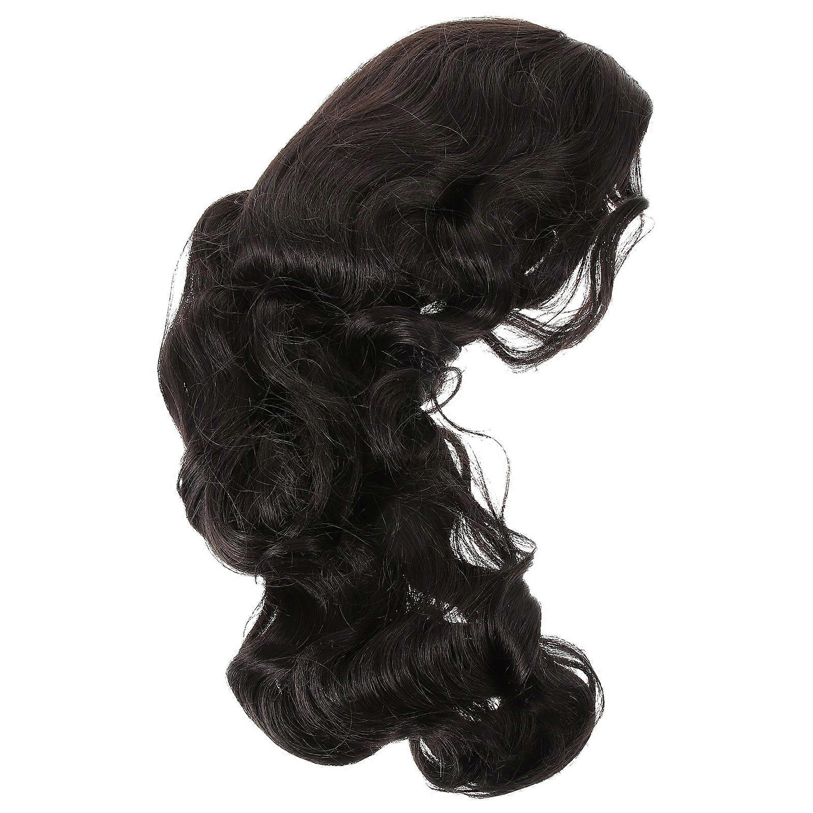 Women Wigs Retro Curly Long Wig Skin Friendly Soft Party Halloween 1Set