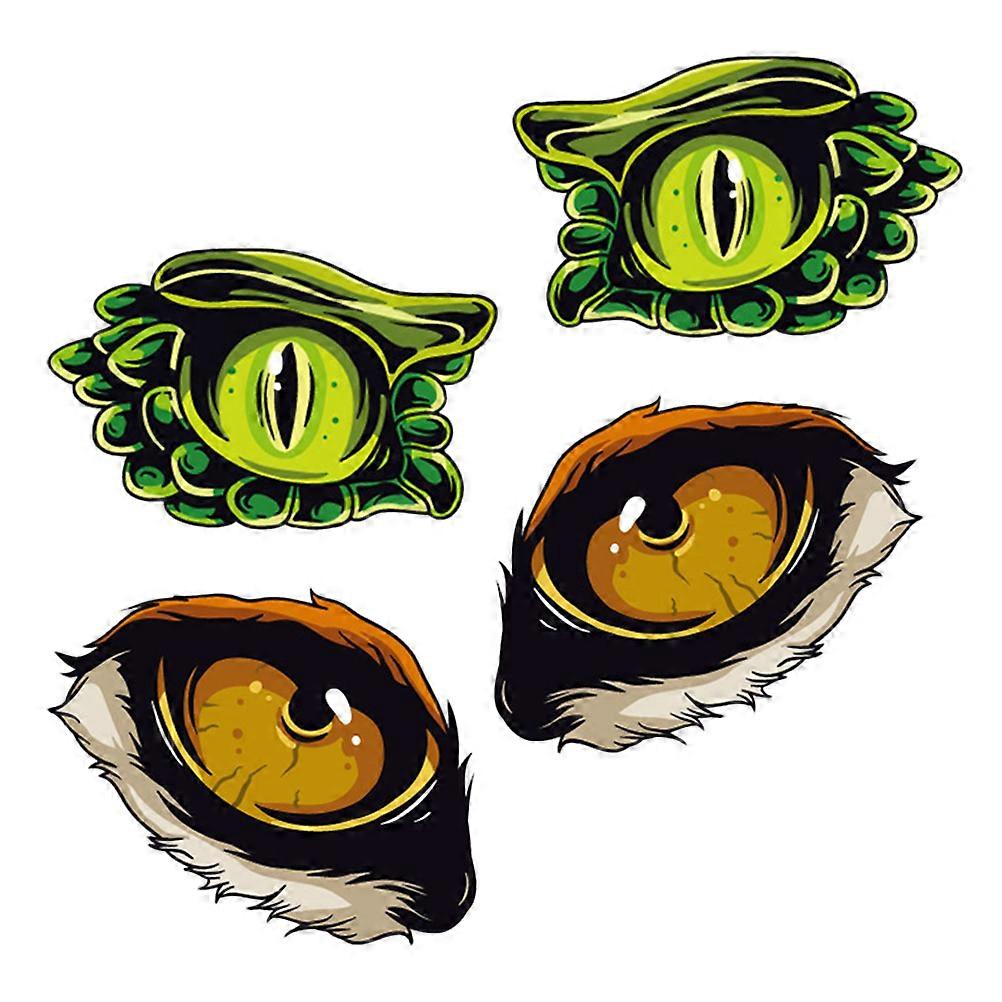 Mirror Affirmation Sticker Car Body Sticker Adhesive Material 3D Design Eagle Eye Shape 9.5X8CM Abrasion Resistance 2 Pairs