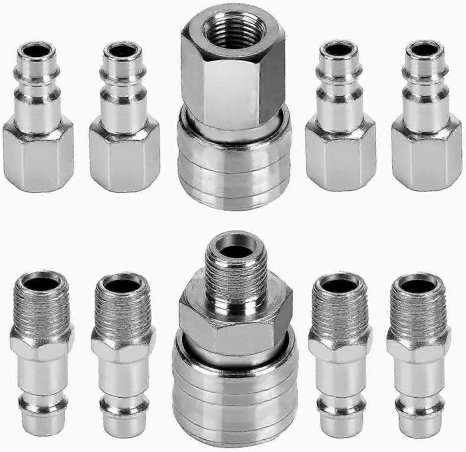 10-Piece 1/4" BSP Air Connector Set - Essential for UK Workshop & DIY Projects
