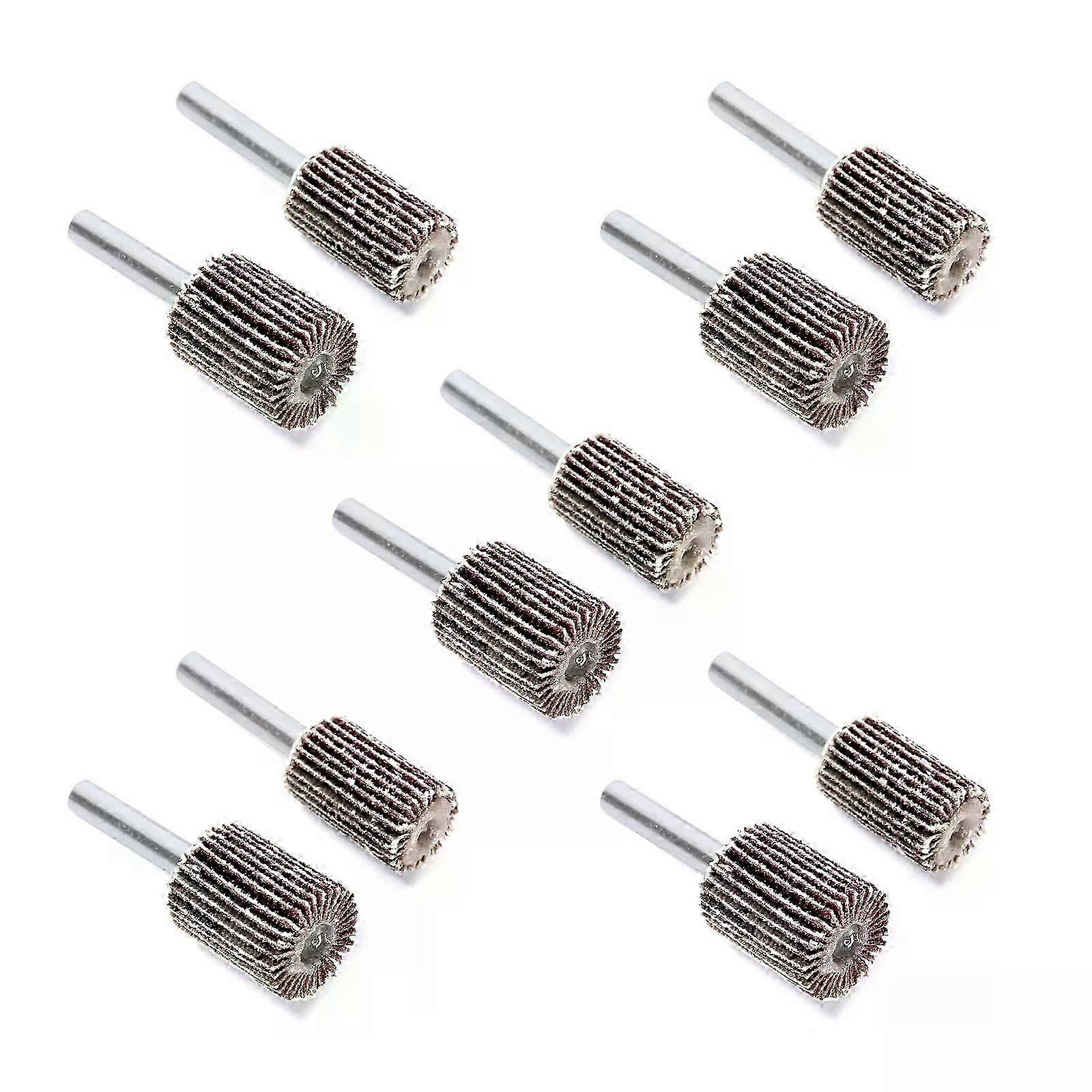 10pcs 16mm 20mm Flap Wheels Fit For Grinding 1/4 Inch Shank Flap Wheels Fit For Drill Removing and Polishing Rust Paint 80 Grit