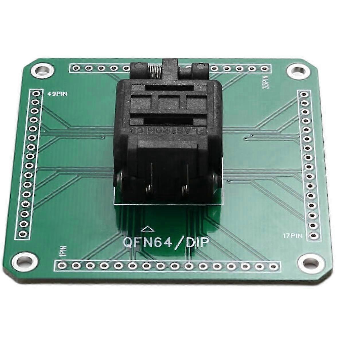 Plastronics Programming Adaper QFN64 to DIP IC Test & Burn in Socket