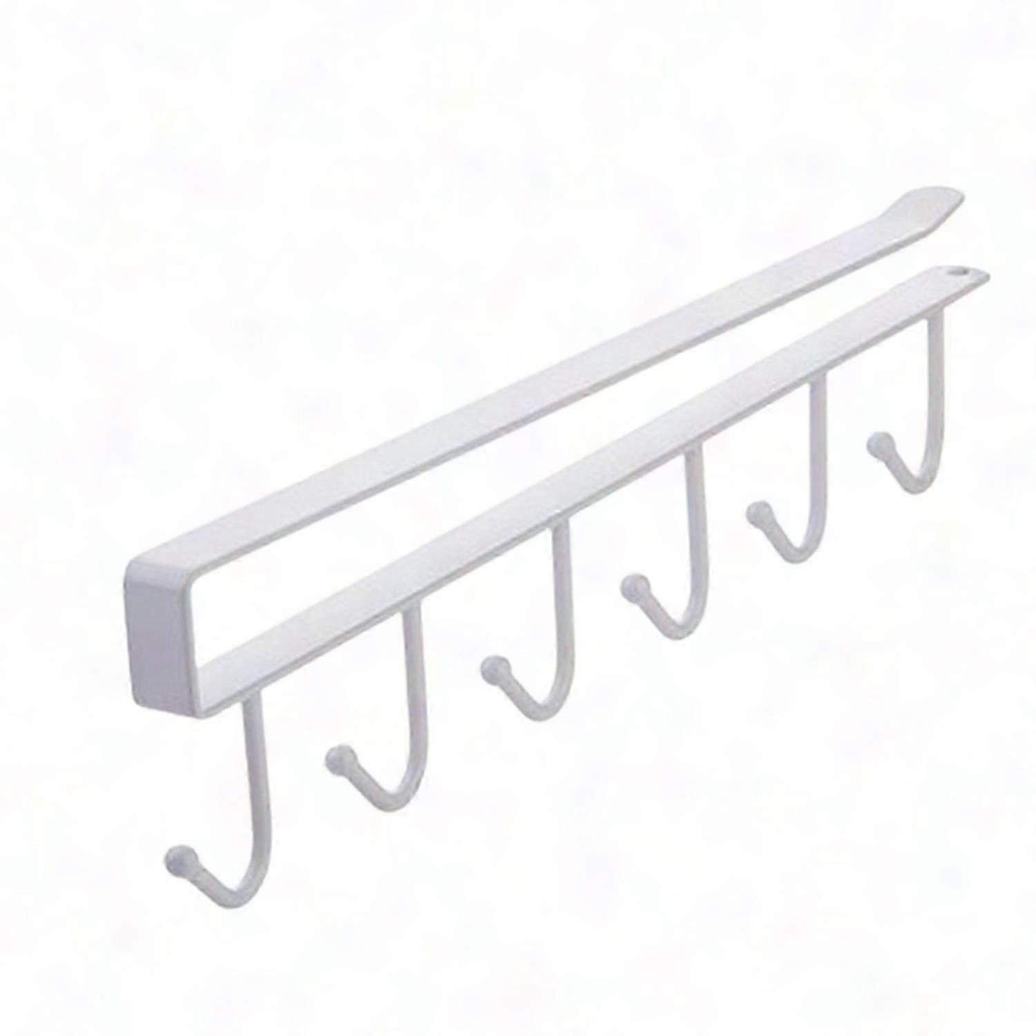 Under Cabinet Mug Hooks - Space Saving Kitchen Utensil Holder for Cupboard & Drawer