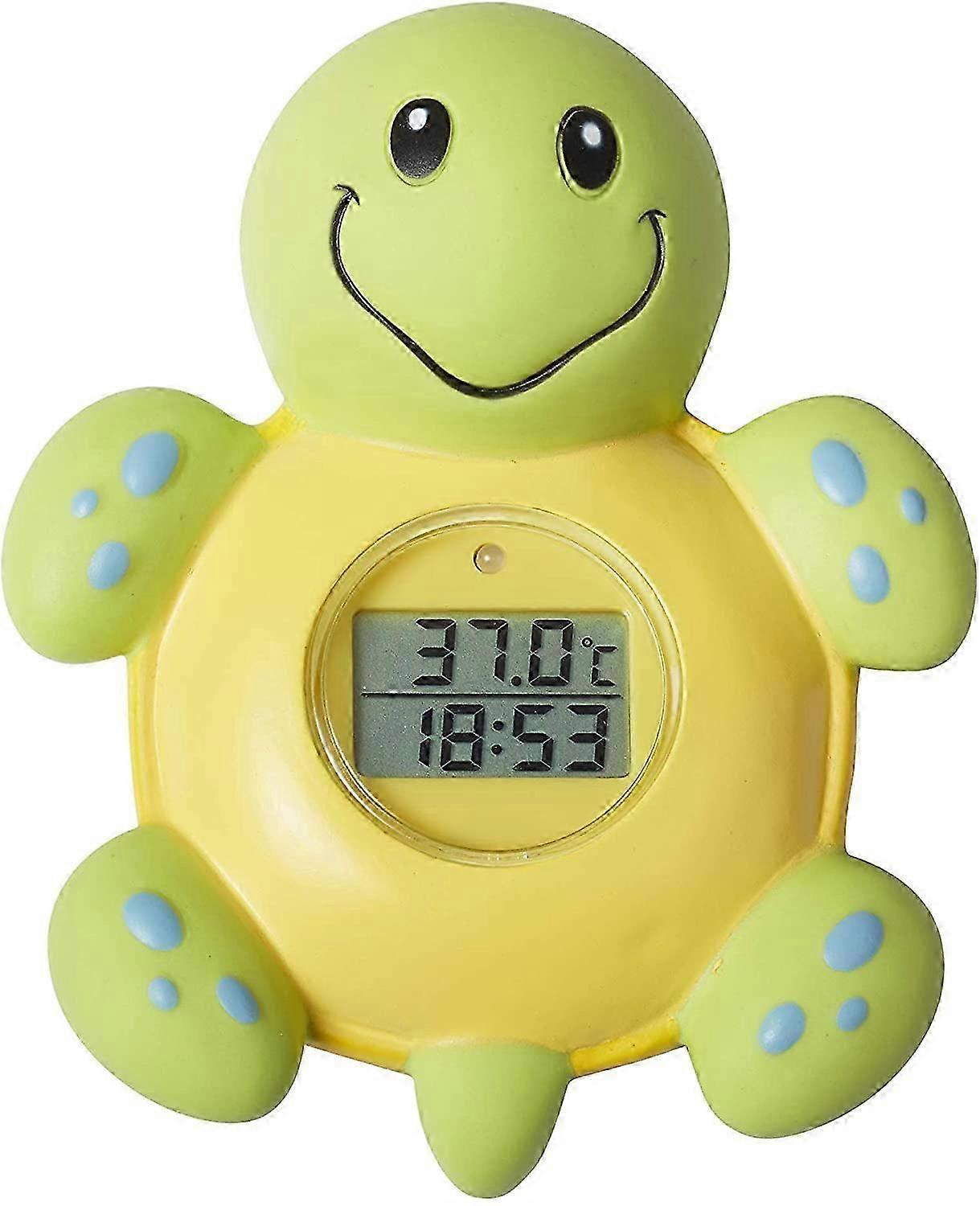 Turtle-Shaped Bath Thermometer & Clock - Fun & Functional for Kids' Bath Time