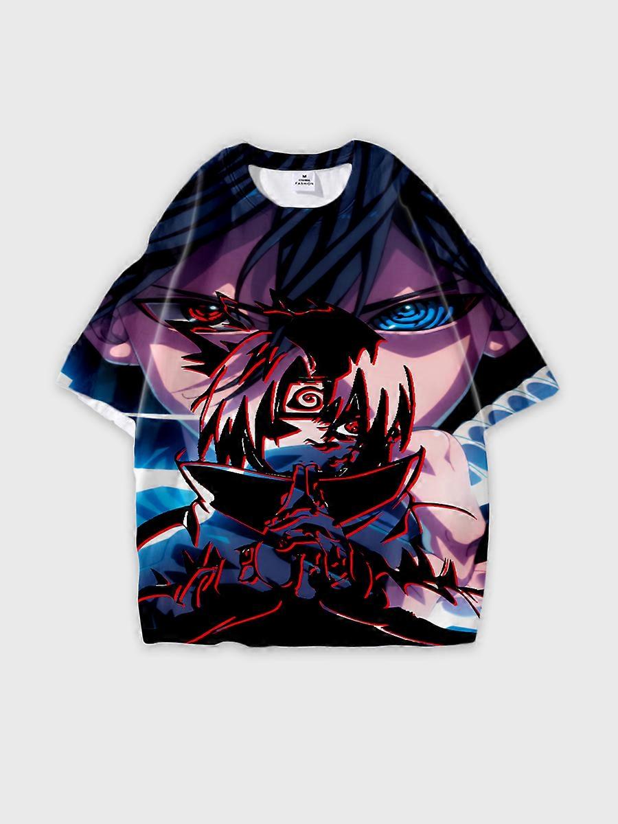 T-shirt round neck Role Pattern loose short sleeve C2383