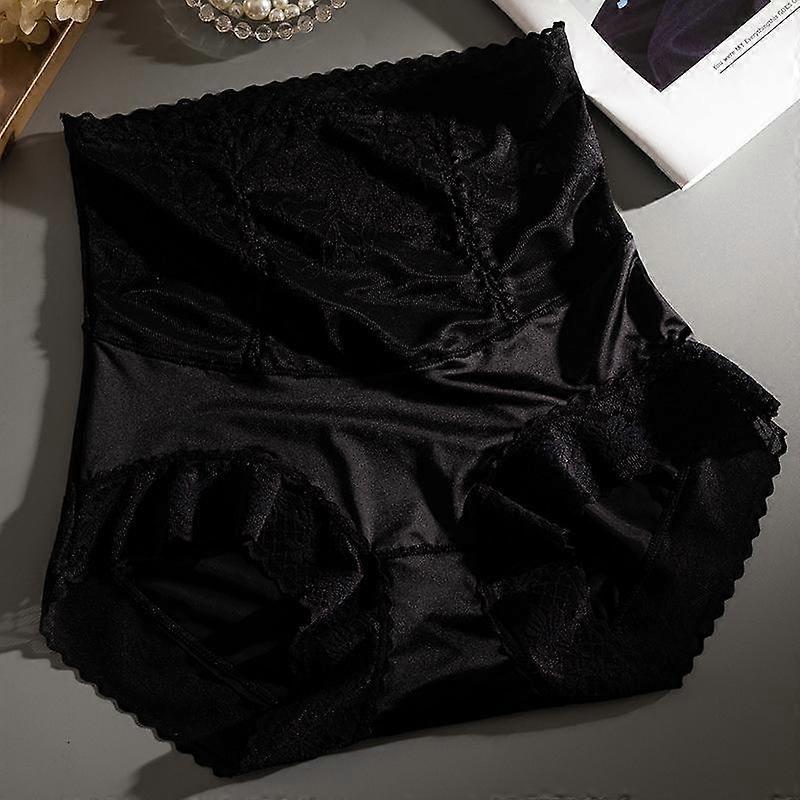 High-waisted Lace Panties Women's Control Panties Tummy Tucking and Buttock Lifting Antibacterial High Elasticity Large Size Triangular Underwear