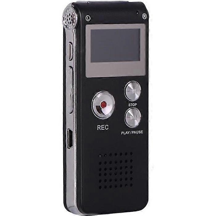 8G Digital Voice Recorder Audio Recorder MP3 Player Audio Port Black