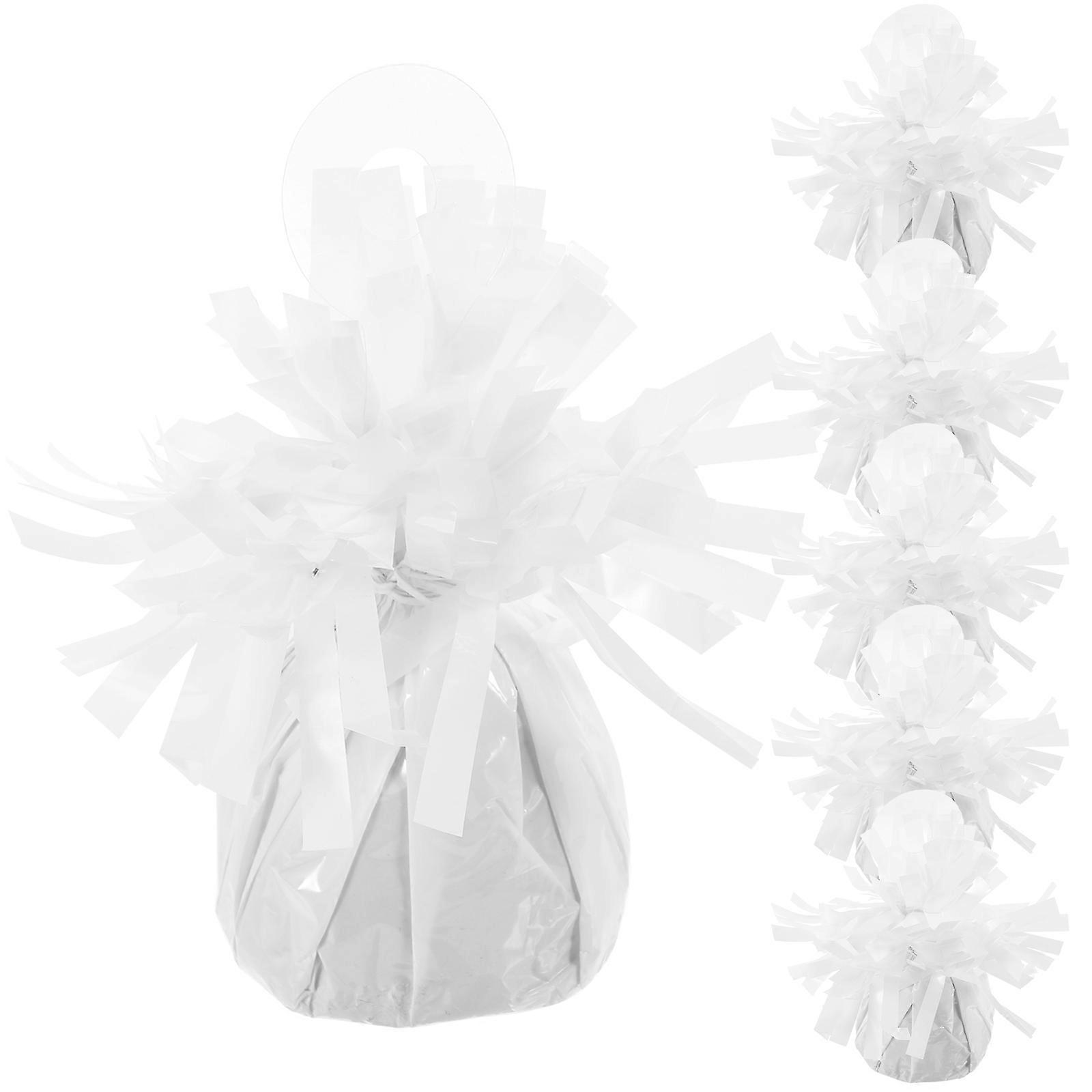 Helium Balloon Weights with White PVC Cement Blocks for Party Decor and Outdoor Use 6pcs