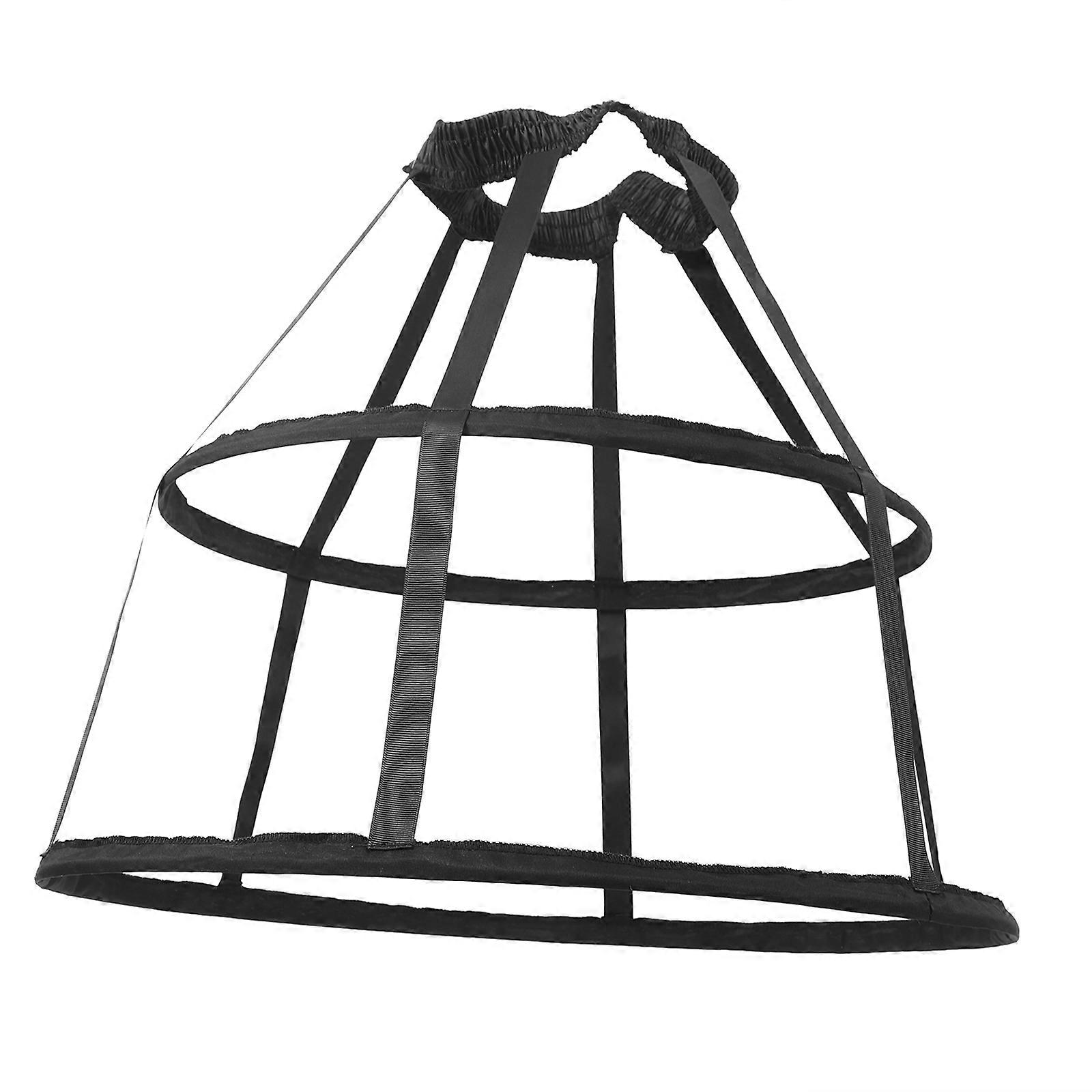 Durable Black Petticoat Cage for Decor Made of Metal and Cloth Ensuring Stability Versatile Size Stylish Appearance
