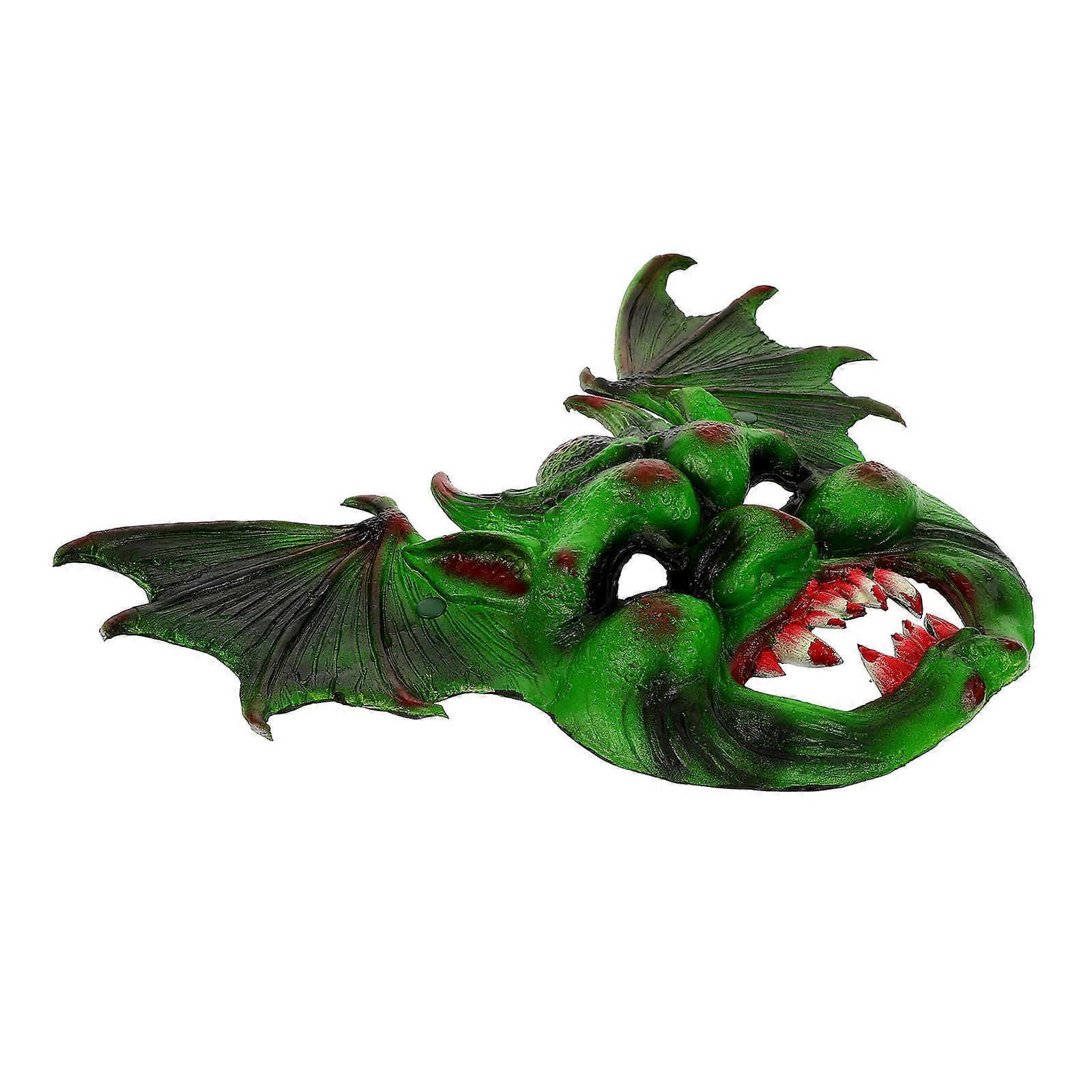 Green Scary Bat Mask for Halloween Party Decoration Lightweight Comfortable PU Material One Size Fits All