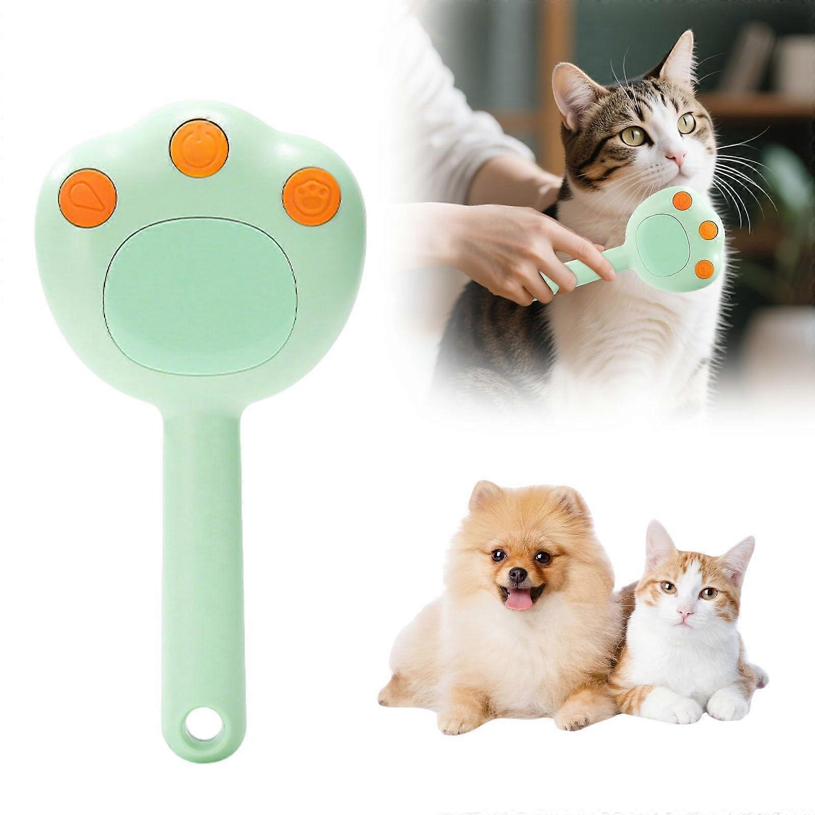 High-Quality Pet Care Brush for Cats and Dogs – Versatile Spray Comb for Massage and Cleaning – TPR Material – Green, 17x8.5cm