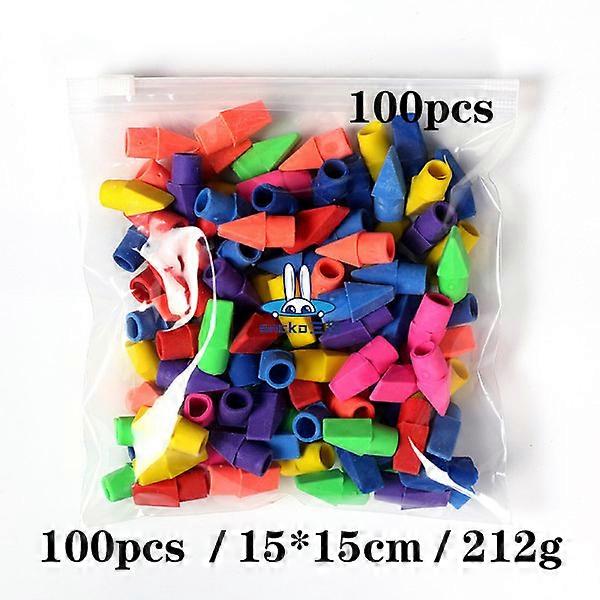 100pcs pen eraser tips, children's eraser tips