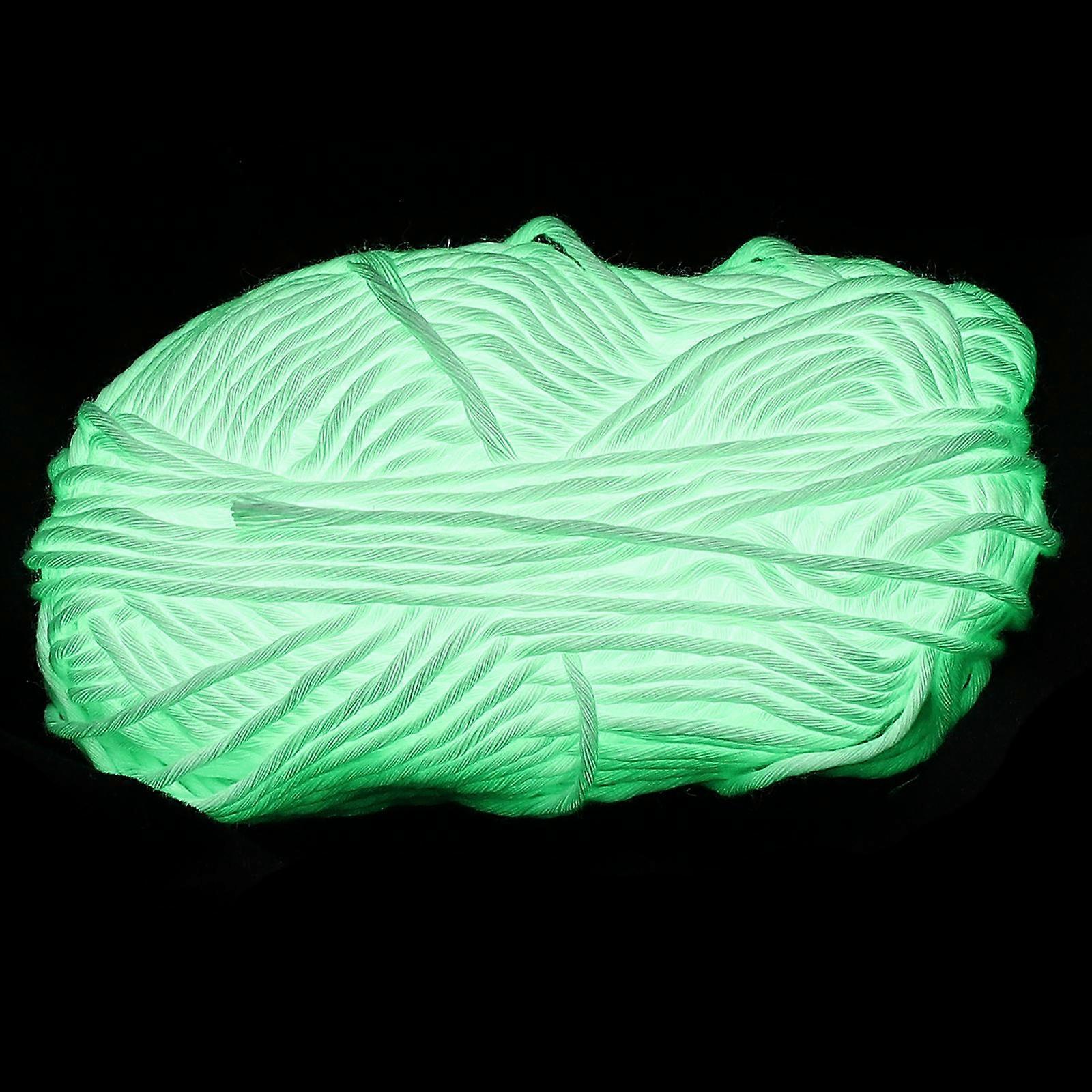 Glow in the Dark Yarn for Knitting White Polyester Craft Yarn 1 Roll