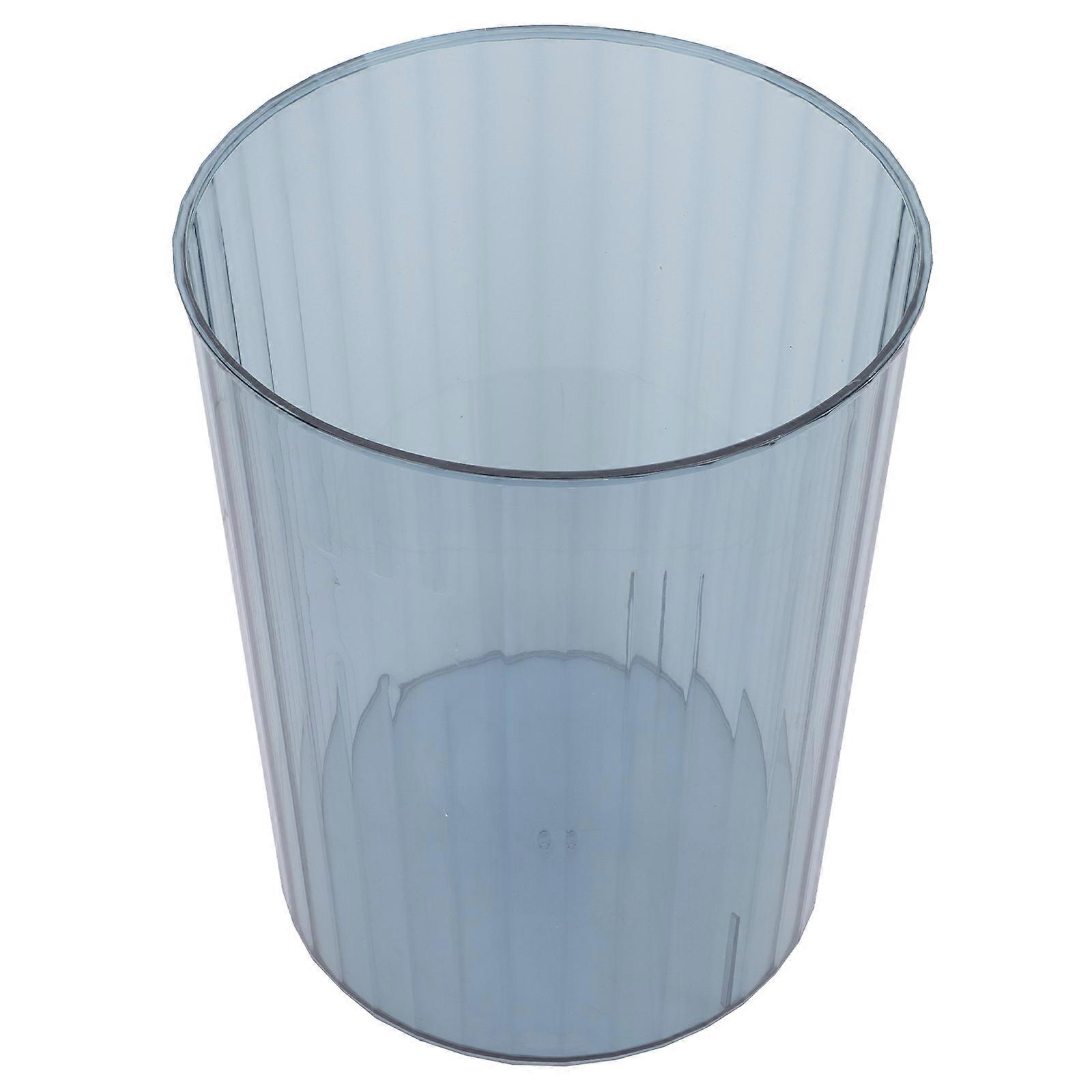 Blue Plastic Waste Bin for Home Use Simple and Modern Style Small Trash Can 7.87x5.91x9.45 Inches