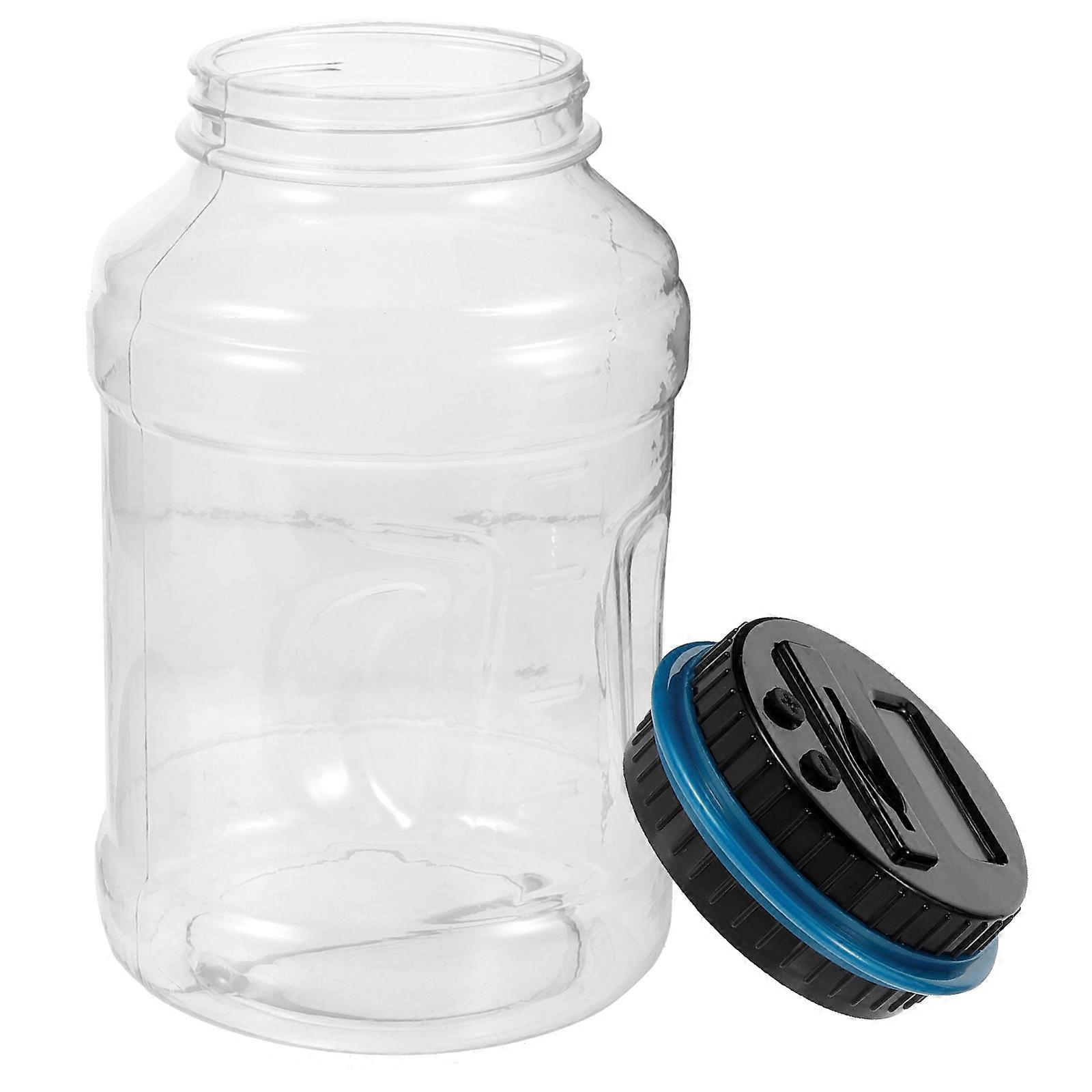 Counting Coin Bank Clear Money Container Bucket Style For Home Use Silver 4.32X4.32X7.86inch Develop Financial Habits 1Pack