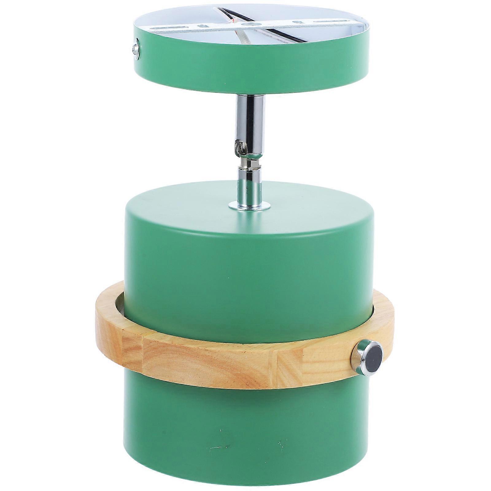 LED Aisle Lamp Simple Ceiling Lamp for Home Use 1Pcs Green Metal and Wood