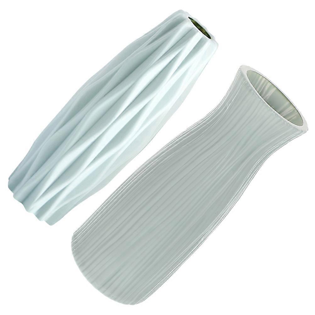 2 Pcs Simple Flower Vases Decorative Storage for Flower Arrangements (Random Style)