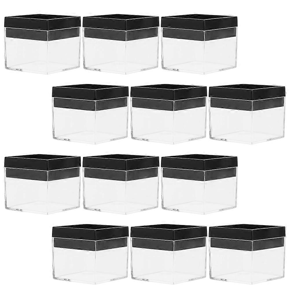 12Pcs Clear Mineral Specimen Display Boxes for Sample Storage
