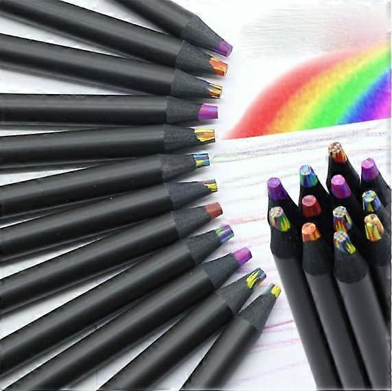 Rainbow Colored Pencils Set, Jumbo 12-Color Pencils For Sketching, Crafting, Party Favors, Multicolor