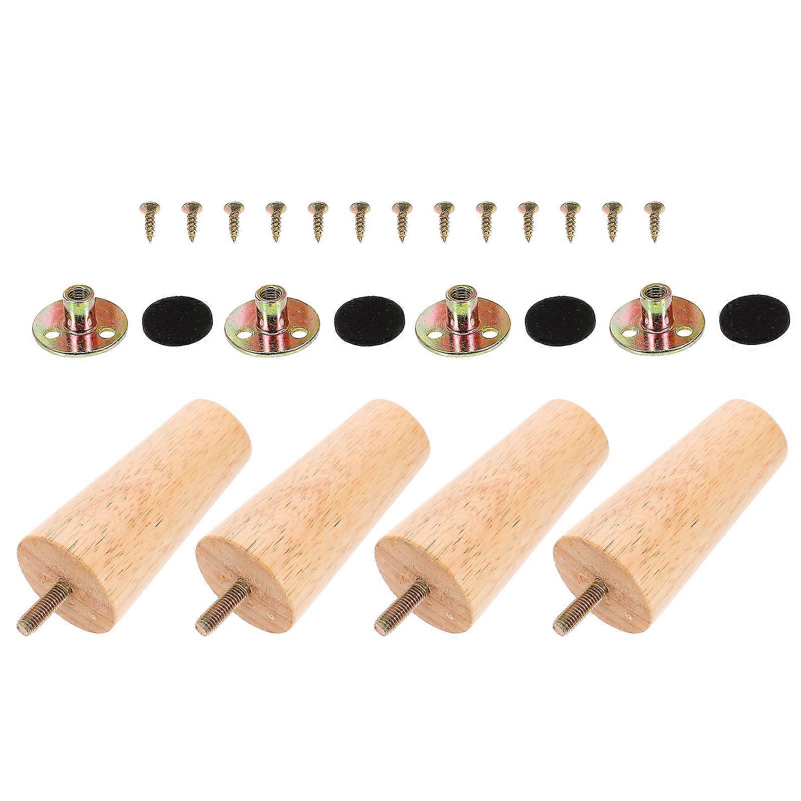 Sturdy Tapered Sofa Replacement Legs in Ivory Color for Home Use Suitable for Various Furniture