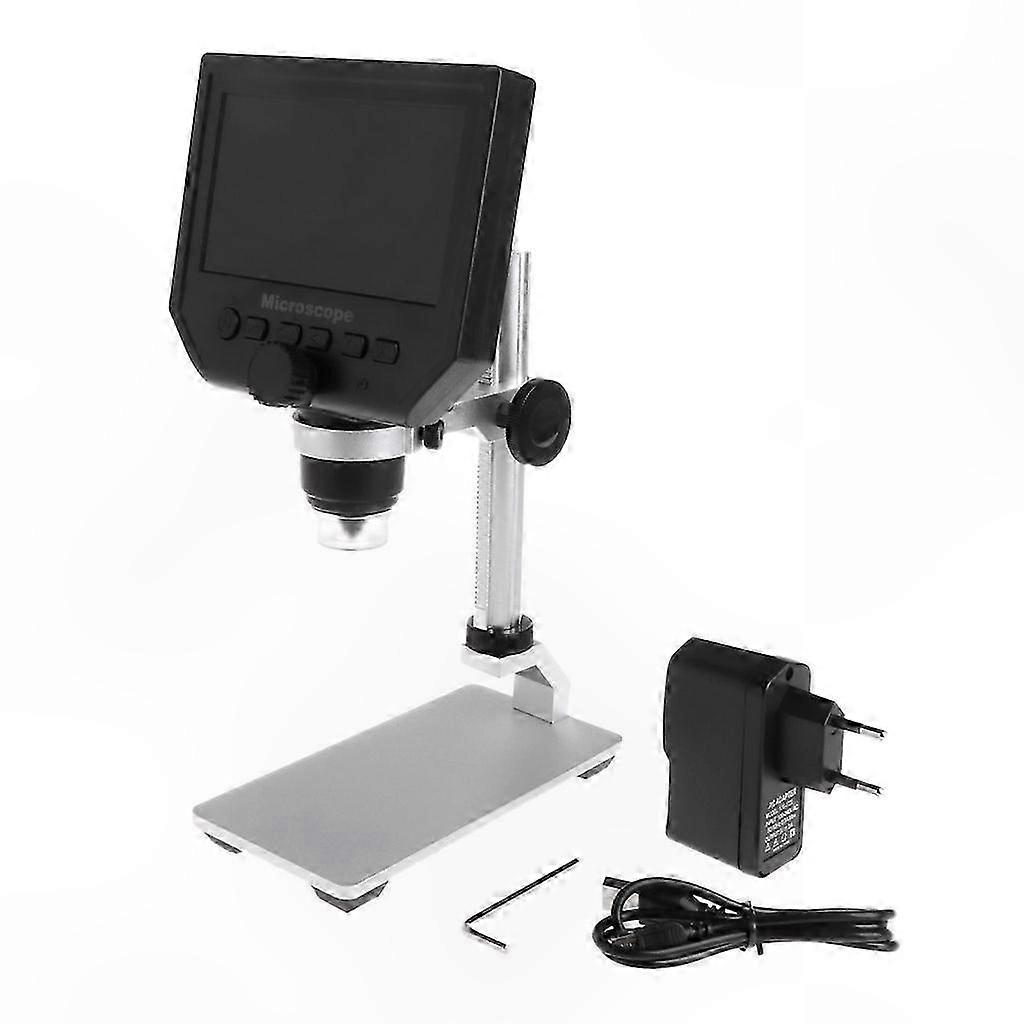 1-600X 3.6MP Zoom Microscope Digital Magnifier Endoscope Video Camera 4.3 Inch LCD Soldering USB Rep Industrial Needs