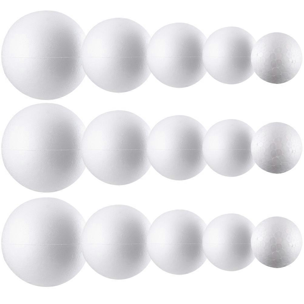 130pcs White Craft Balls for DIY Projects, School Crafts, Decorations – Lightweight & Durable Shapes for Creative Ornaments and Art Activities
