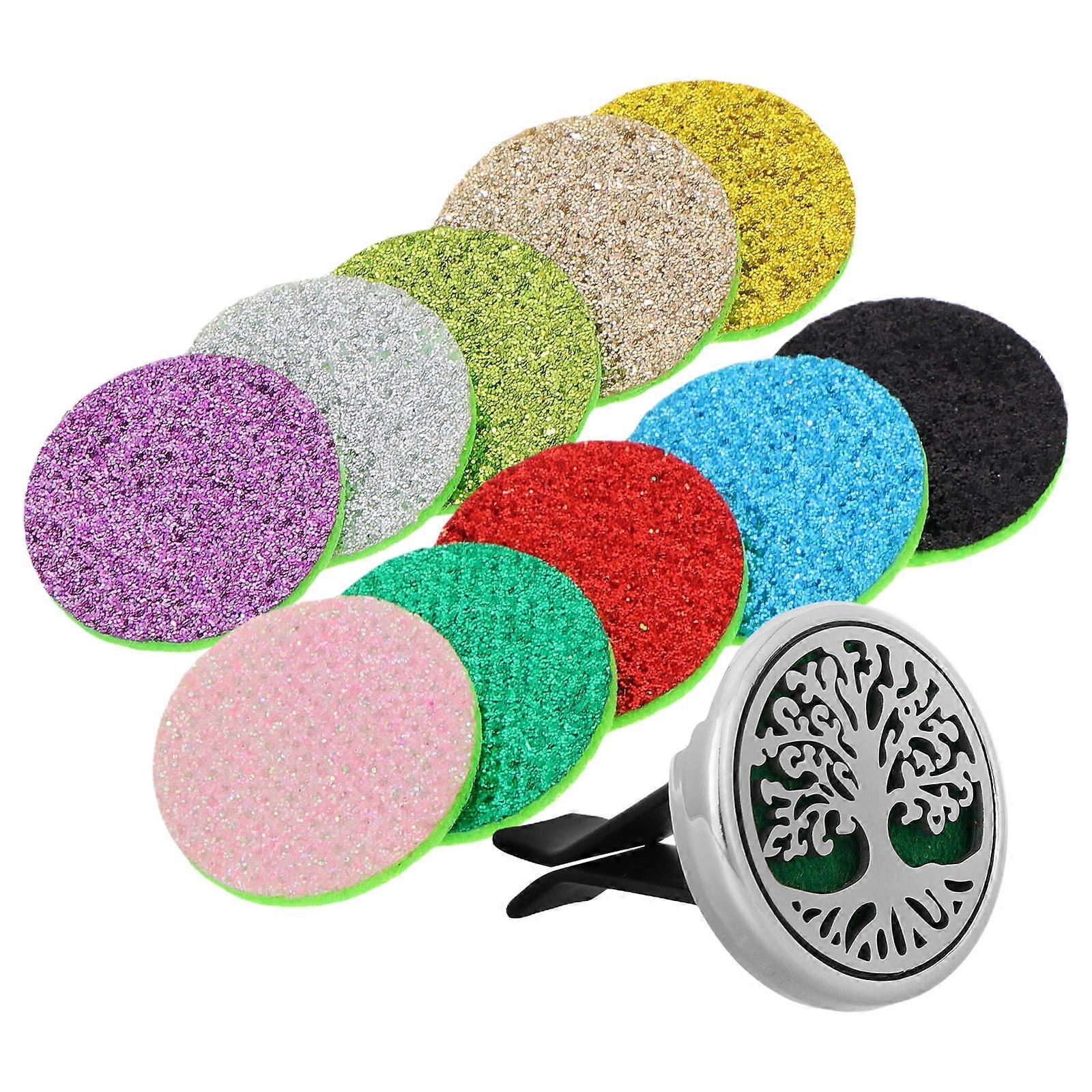 Car Vent Diffuser Clip with Essential Oil Pads for Aromatherapy Fragrance Assorted Color Elegant Design Fits Air Vents