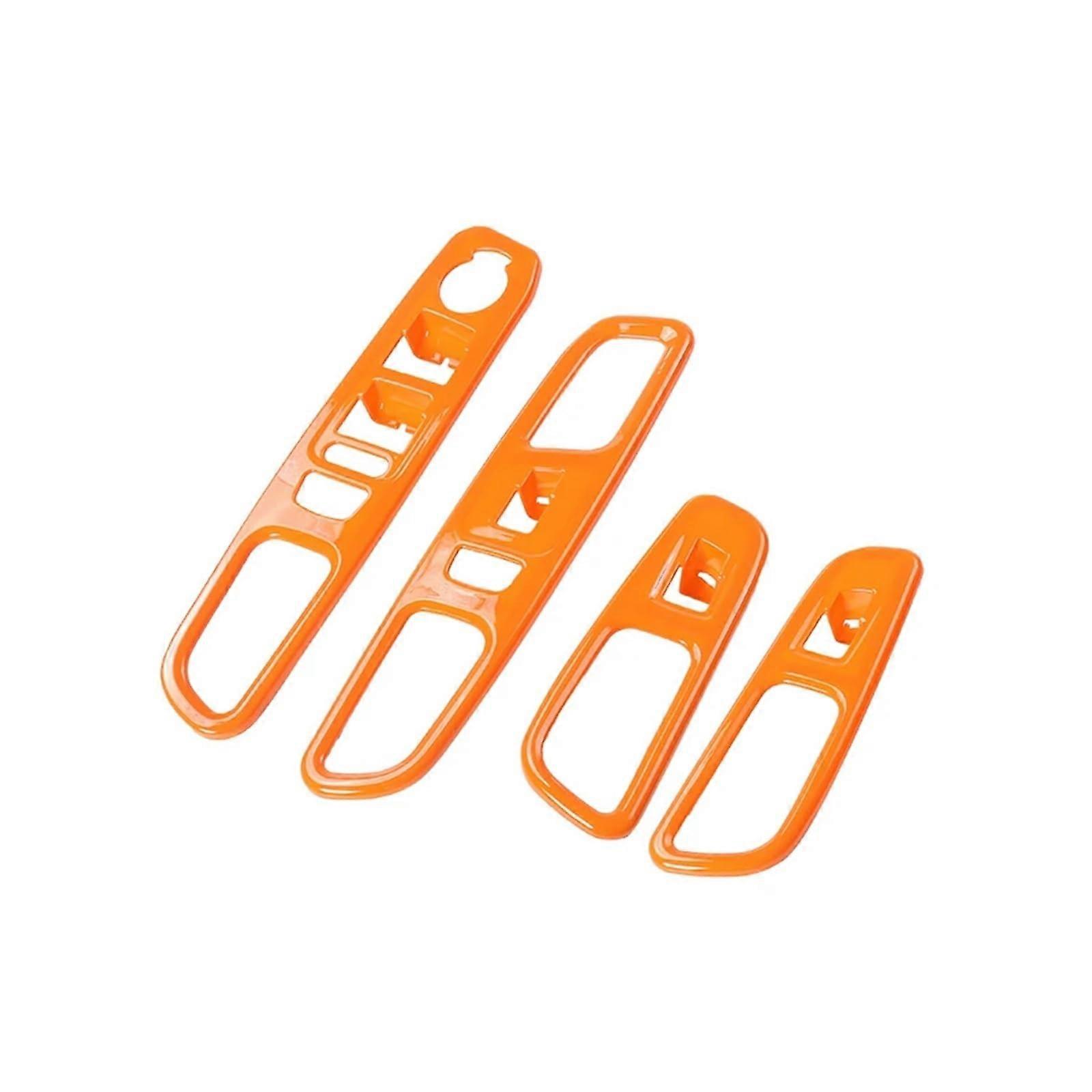 ABS auto window switch button panel decorative sticker trim cover compatible for Jeep Renegade 2016 up auto interior (Type 5)