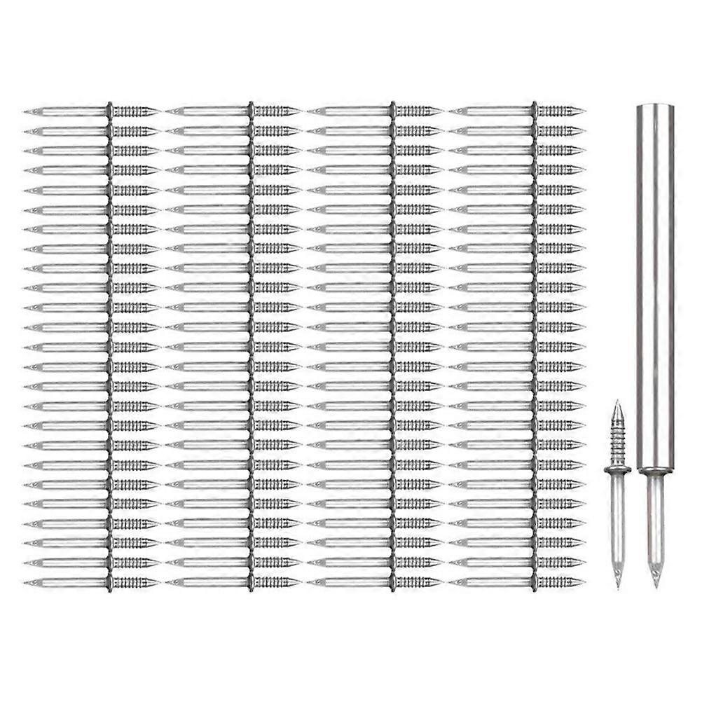 Decorative Double Head Flexibility Nails For Furniture Repairing 2.70X0.30X0.30Cm Silver Iron 1 Set