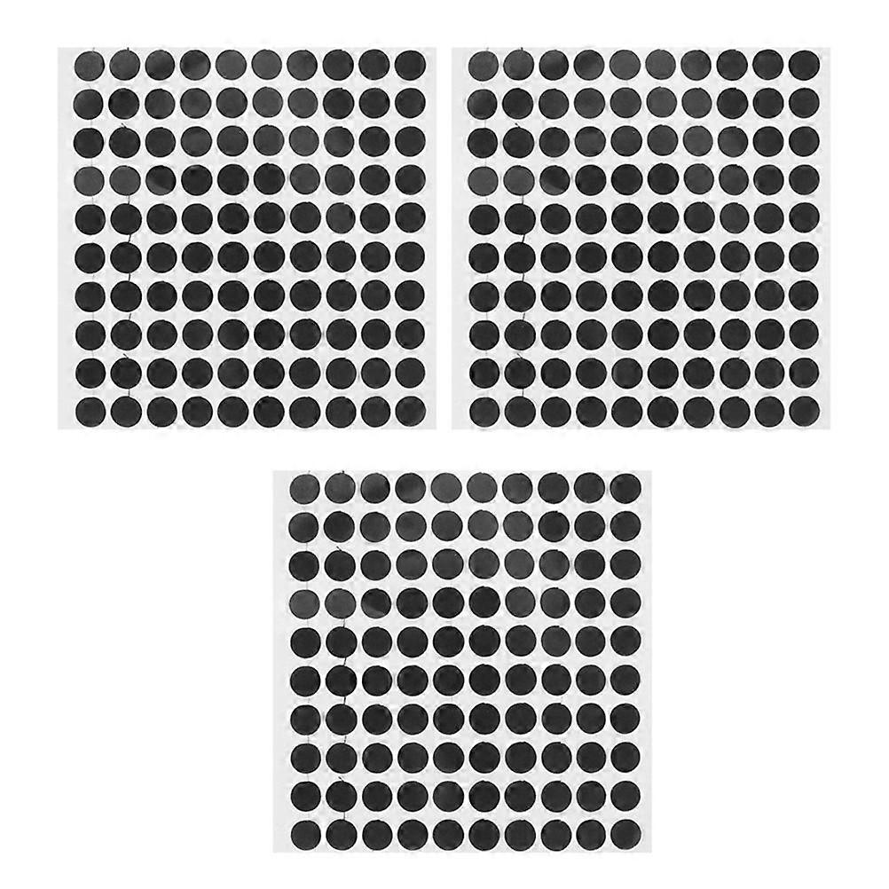 3 Sheets of Pool Table Marker Dots Billiard Dot Stickers Black Snooker Spots