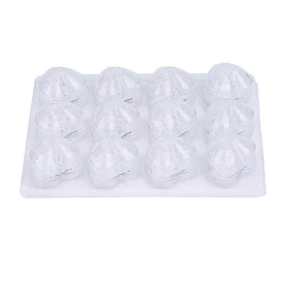 12Pcs Colorful Liquid Sensor LED Ice Cubes �C Diamond Shaped Party Decorations with 7 Vibrant Colors for Fun Events & Celebrations