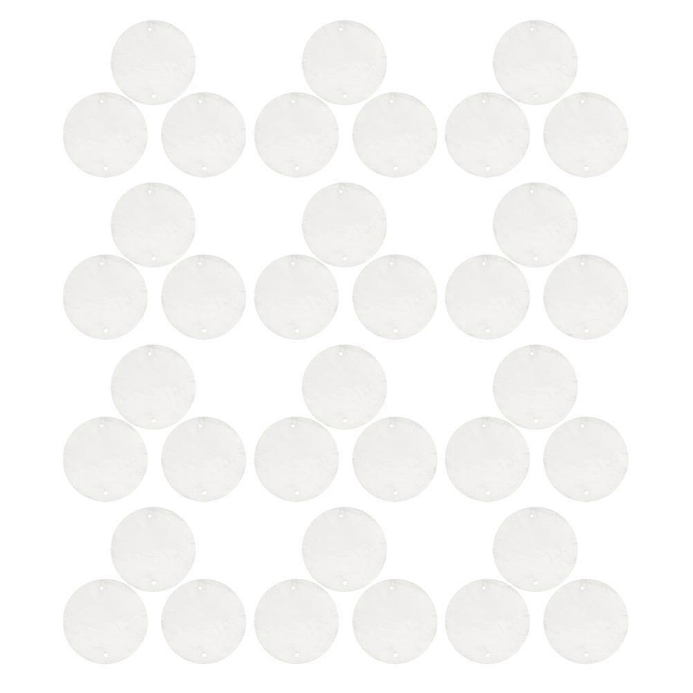 100pcs Double Round Shell Pieces for DIY Crafts, Durable Shell Discs for Creative Projects, Beach Decor, Wind Chimes and Unique Home Decorations
