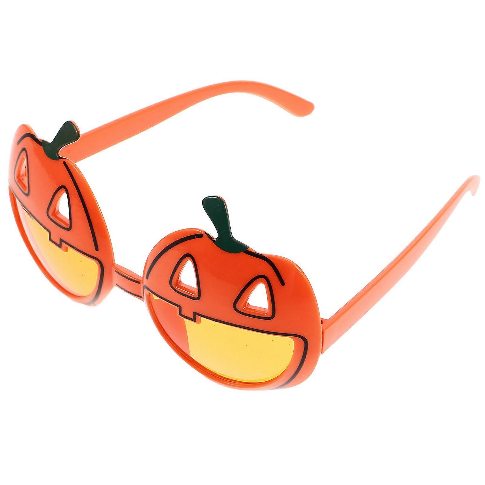 Durable Halloween Pumpkin Sunglasses Unique Design for Party Use Photo Booth Props Orange Color 1 Pair