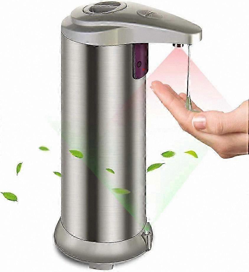 Automatic Touchless Hand Soap Dispenser with Motion Sensor, Adjustable Output, Waterproof Design, Durable Metal Body, and Foam Functionality