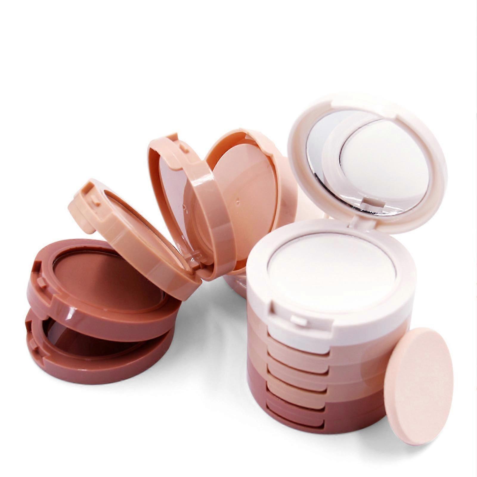 Matte Loose Setting Powder, Multi-layer 5 Colour Makeup Powder, Multi-layer Matte Palette, Foundation Correcting Pressed Powder