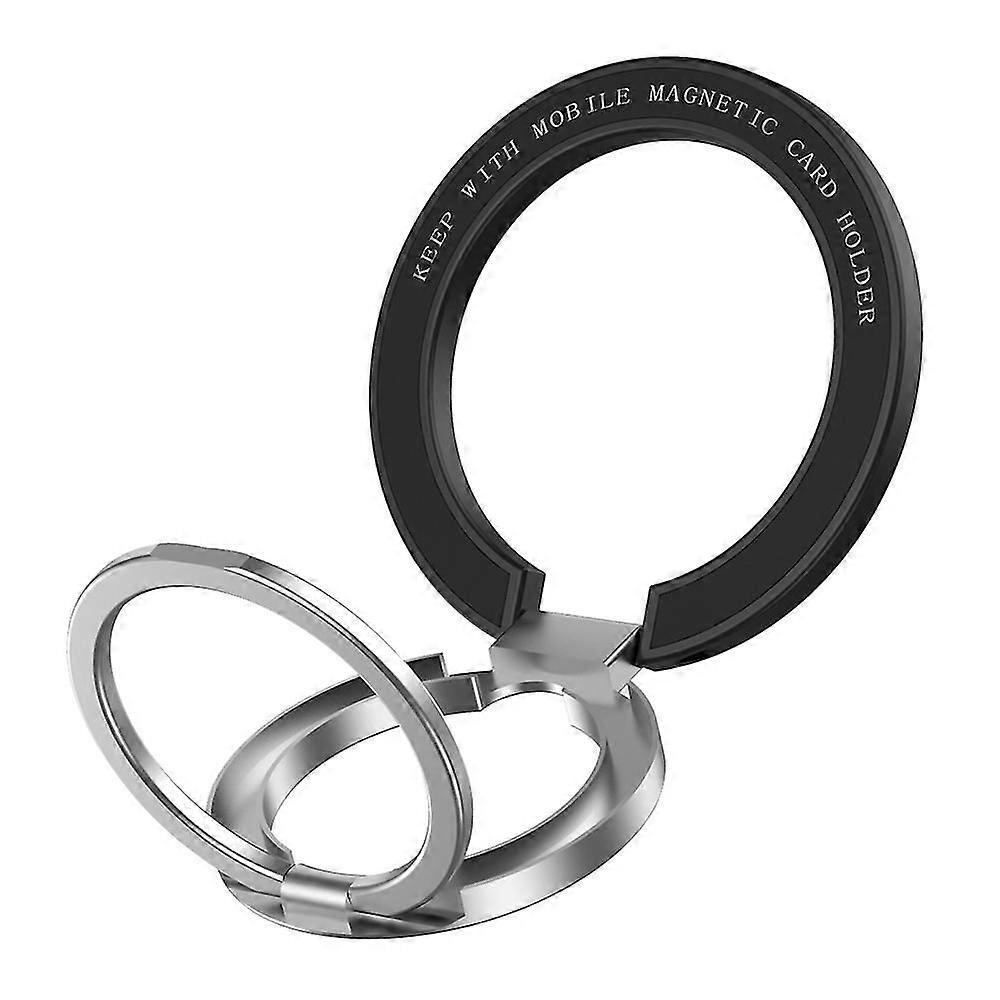 Magnetic Phone Ring Compatible with MagSafe,Double-axis Magnetic Metal Phone Grip Ring Holder with A