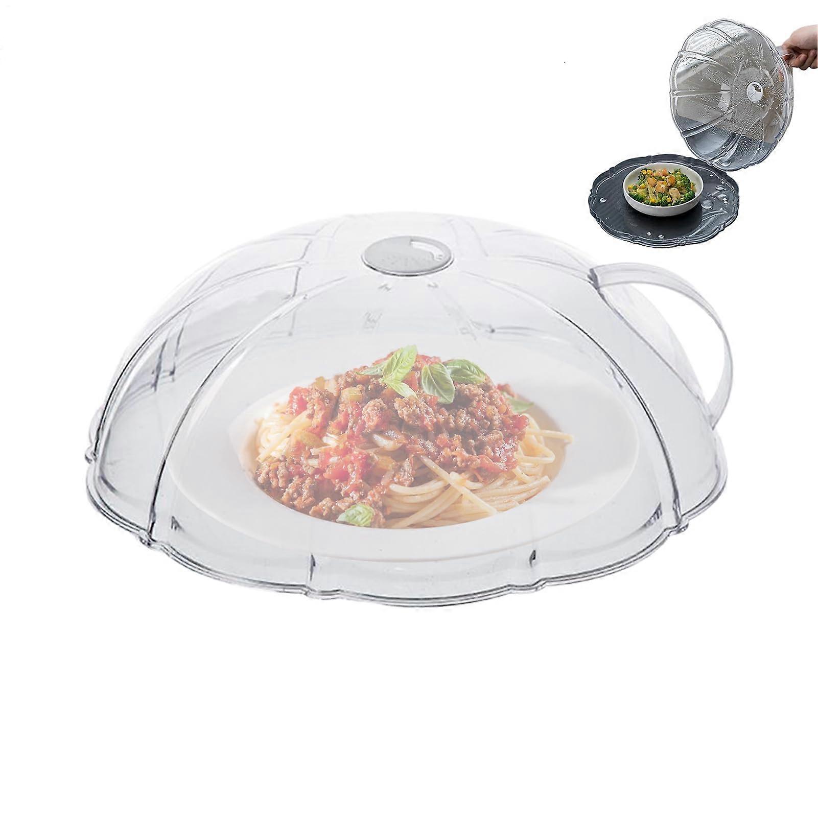 Microwave Cover Oven Plate Protection for Heating, AntiSplash Guard with Handle for Heating, Steaming Cooking, BPA