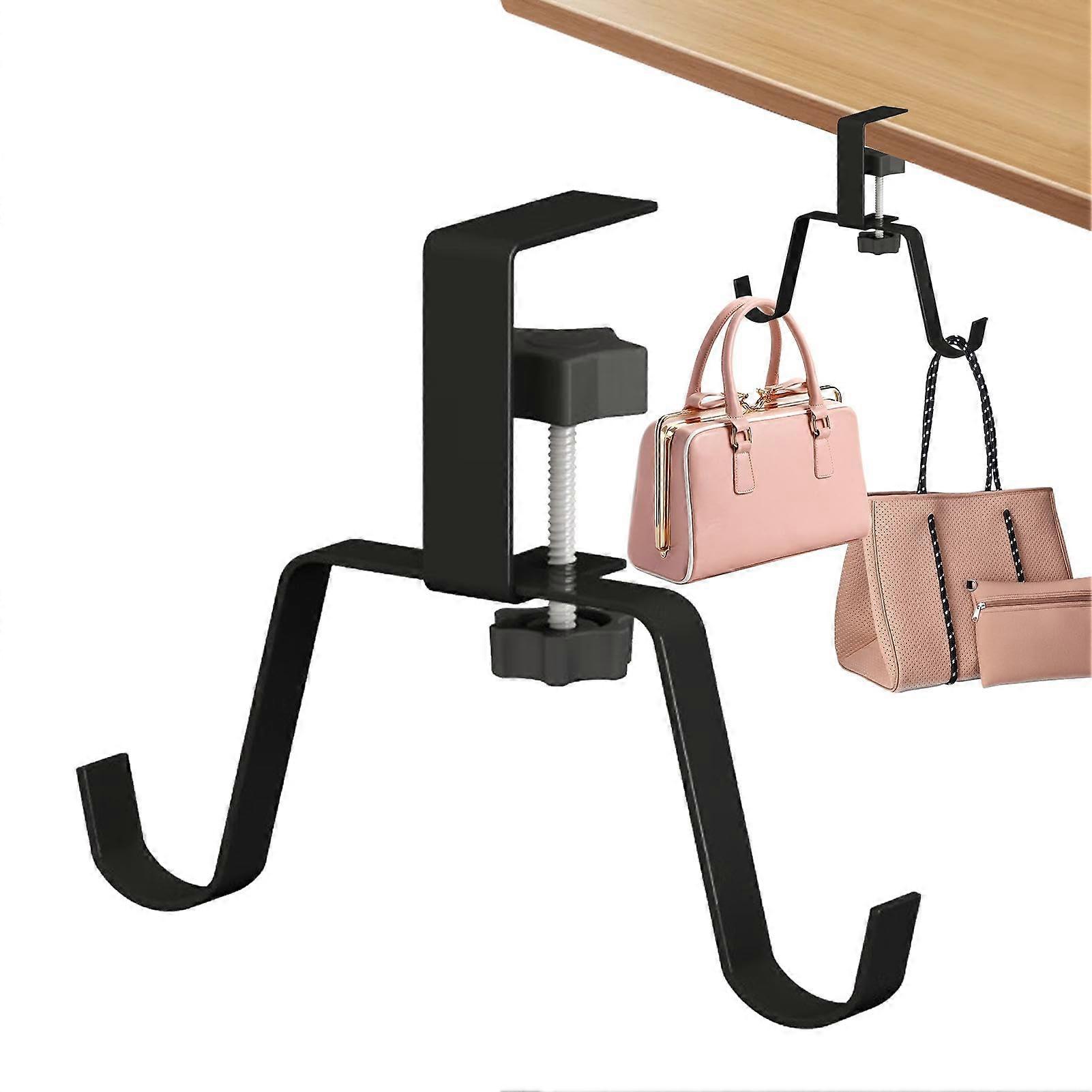 Desk Hook - Wallet, Purse And School Bag Hanger, Compact Portable Tabletop Bag Holder, Clamp-On Desk Organizer, Model 2