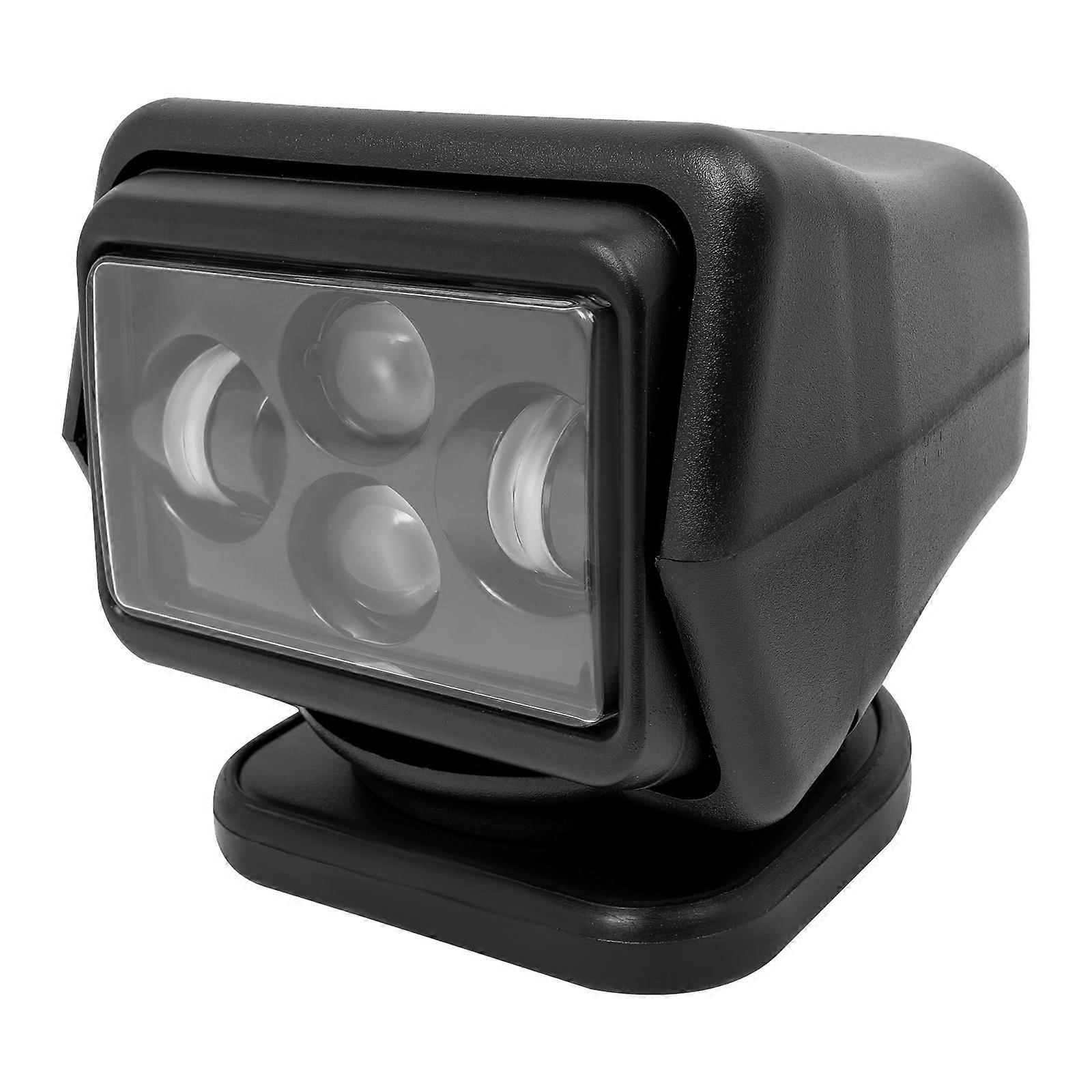 60W Portable LED Searchlight Boat Rotating Floodlight with Remote Control+2 Batteries