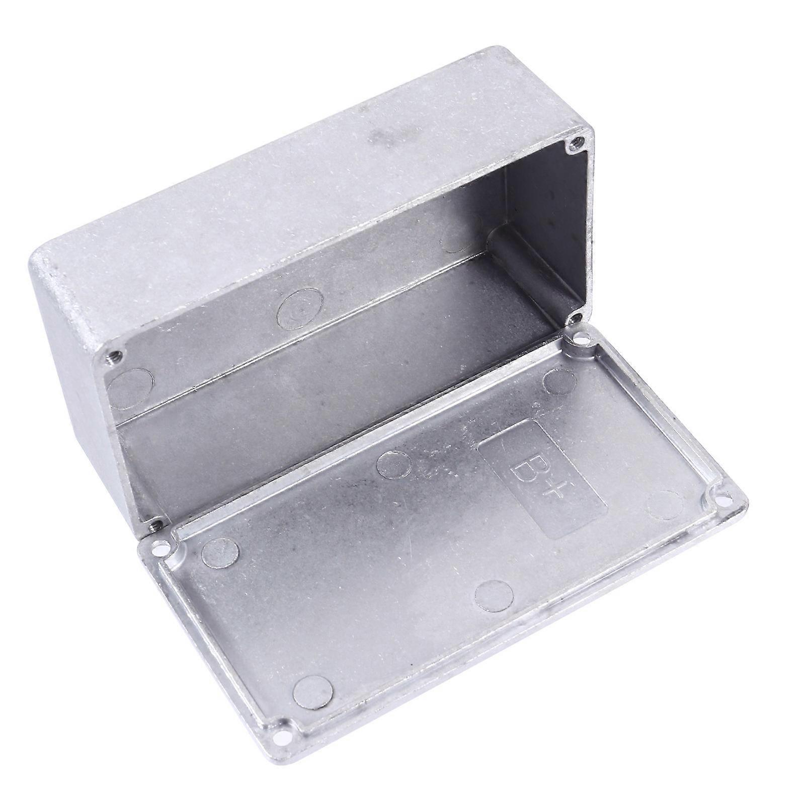 Aluminium Stompboxfodral Gitarreffekter Förvaringsbehållare Rektangulär Silvermetall Rostfri 1 Set