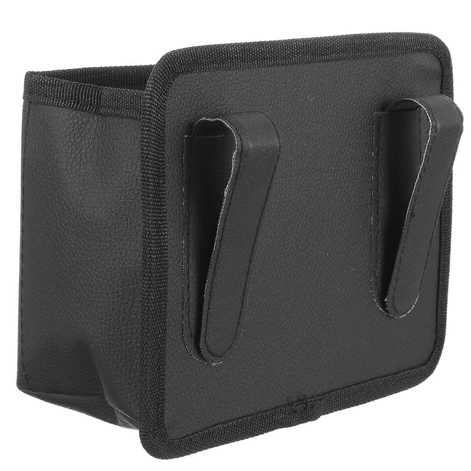 Organizing Small Items Car Garbage Can Automotive Trash Bin For Driver Use Black Color 1Set