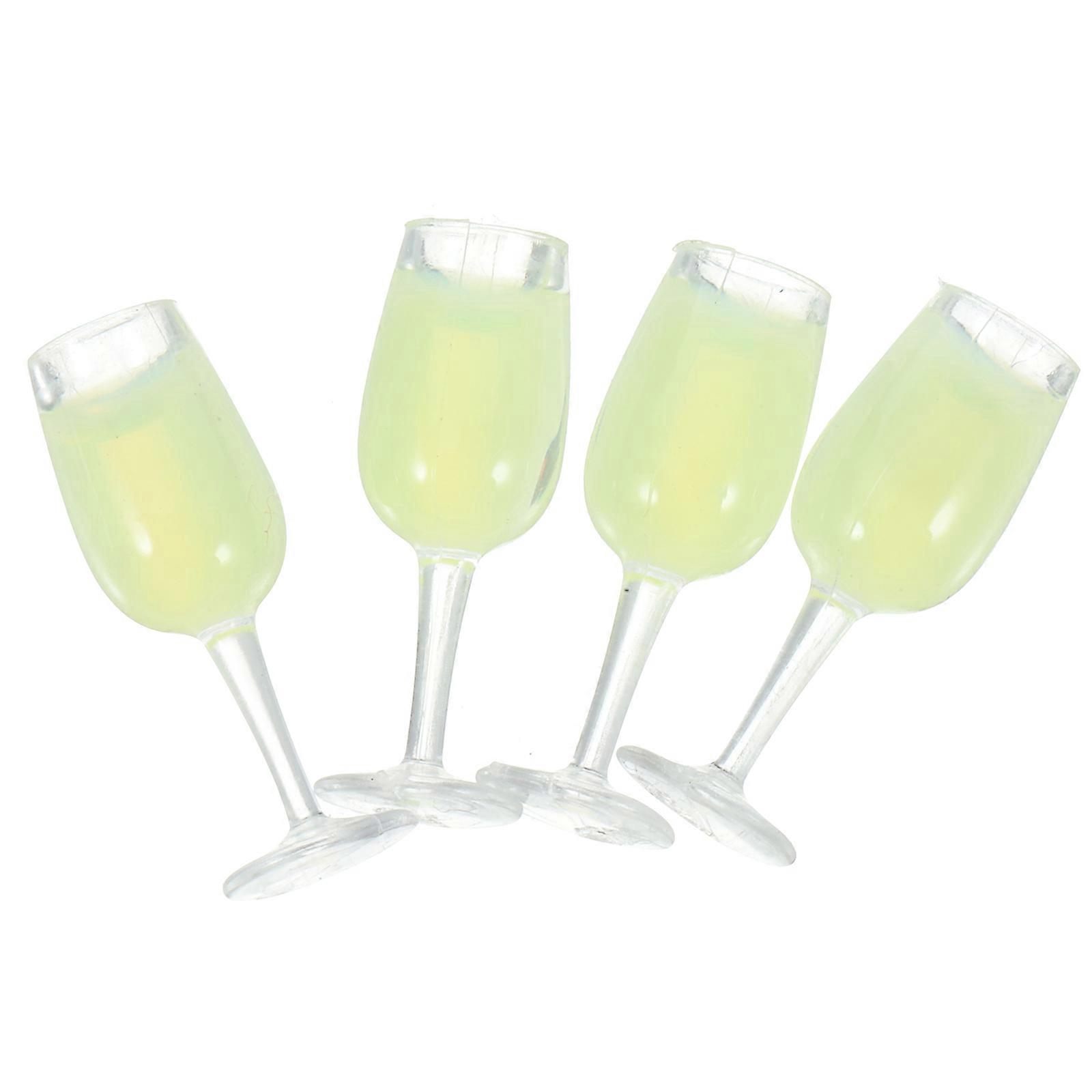 Miniature Model Doll House Accessories Goblet Cups Designed For Decorating Mini Landscapes 4Pcs