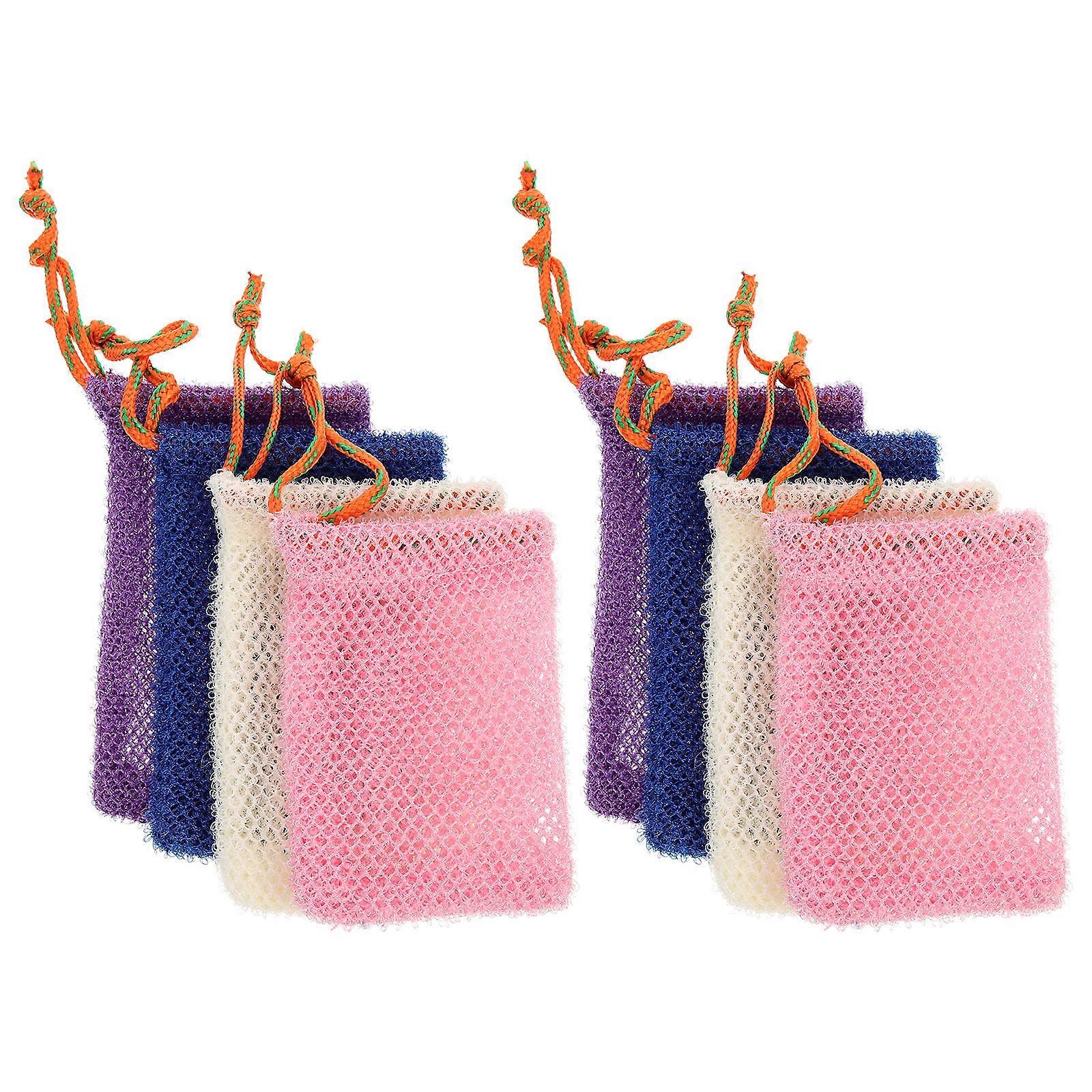 Soap Storage Bag Foaming For Bathroom Use Drawstring Design 8Pcs Assorted Color