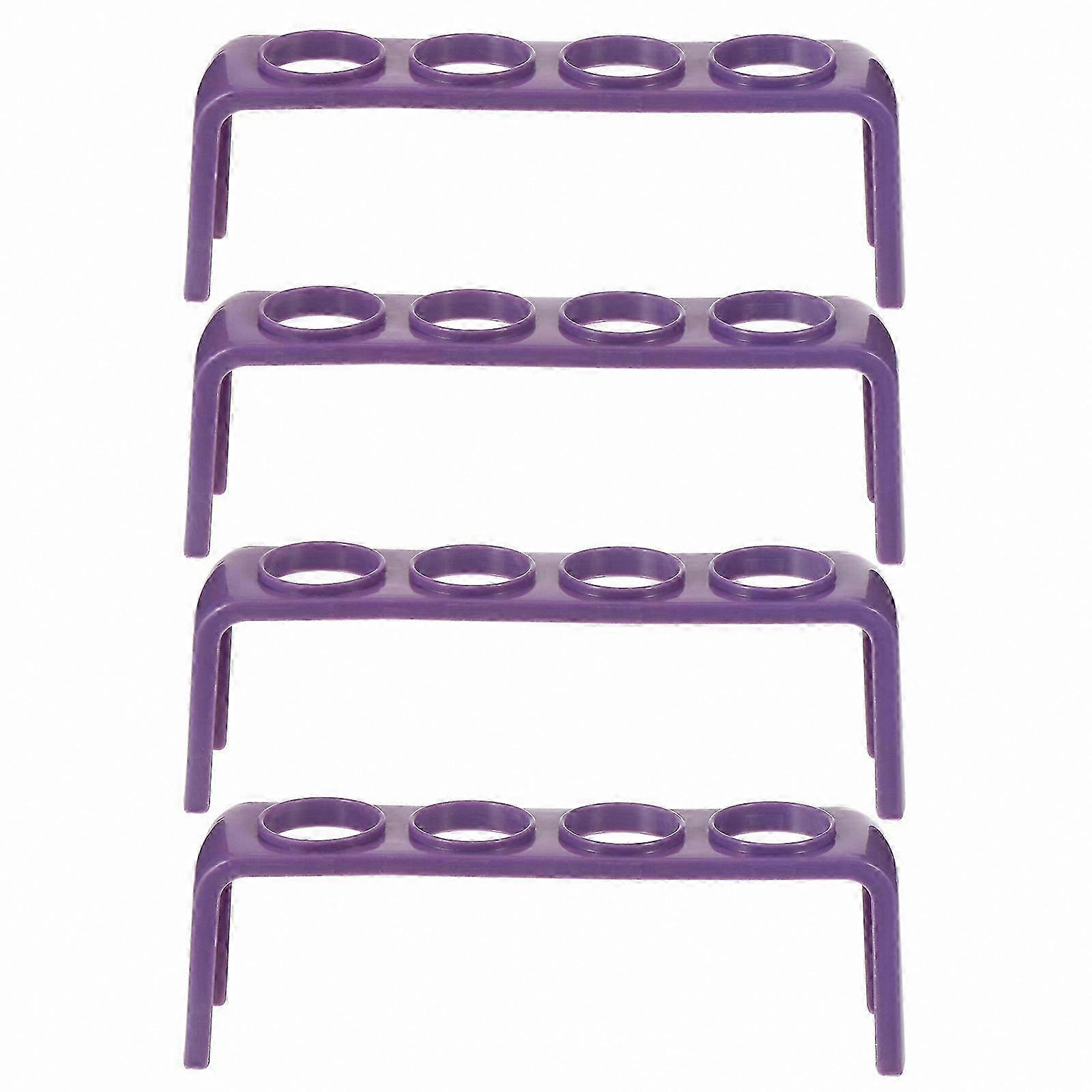 Plastic Test Tube Holders, 4-Pack, Lab Equipment for Educational Use