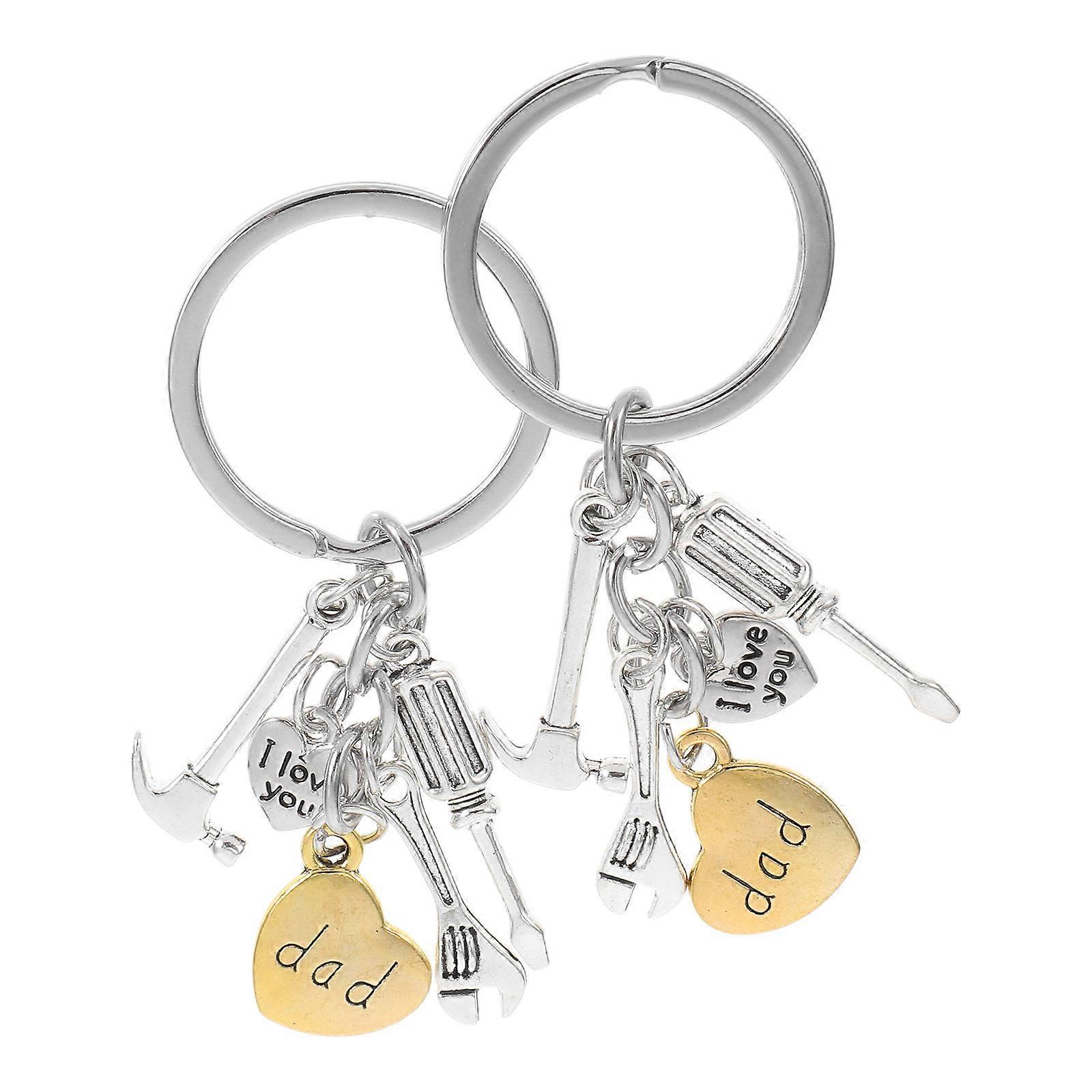 Lightweight Keychain Set for Dad – Fun DIY Tool Design, Ideal for Birthdays, Father's Day, Weddings & More Occasions