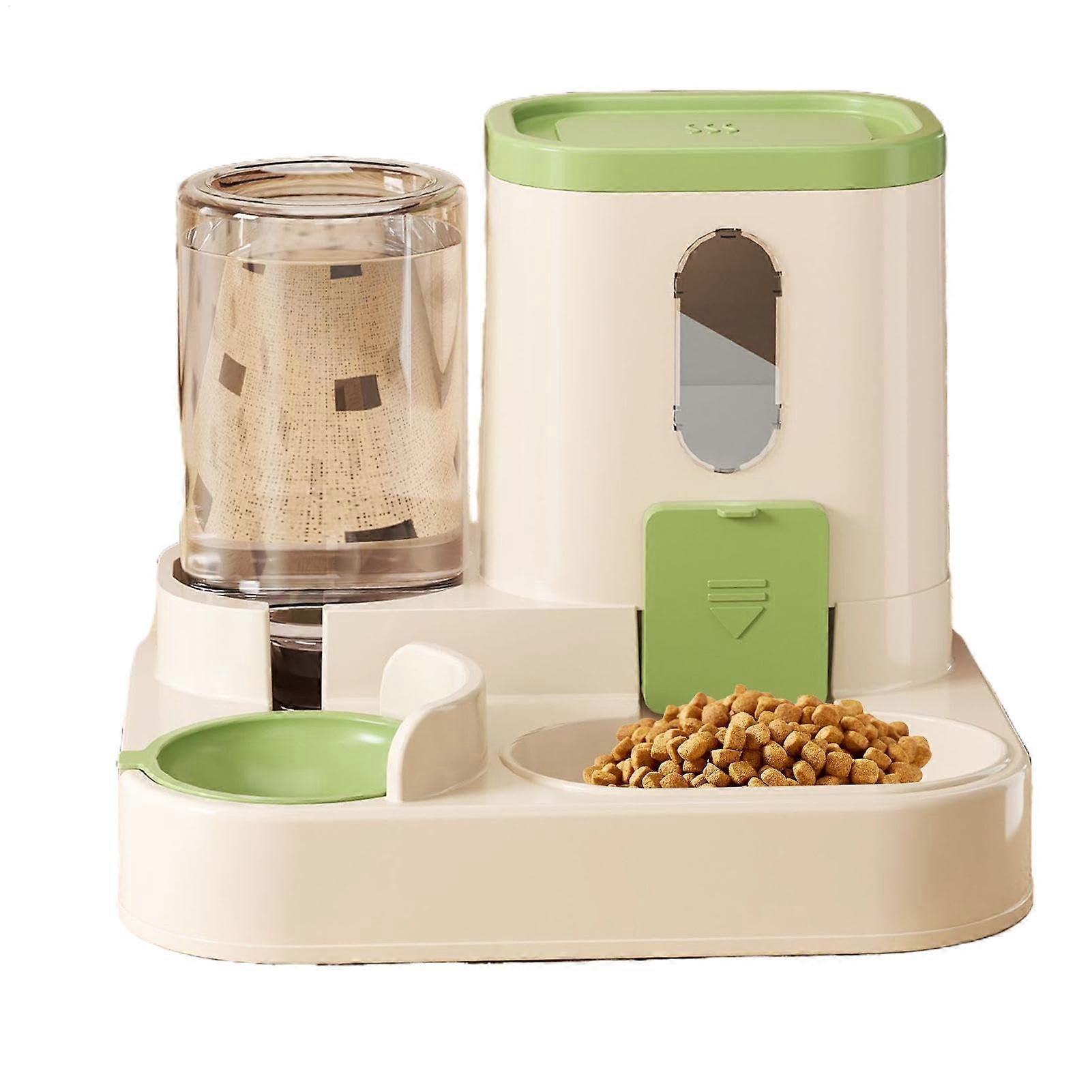 Automatic cat feeder and water dispenser set