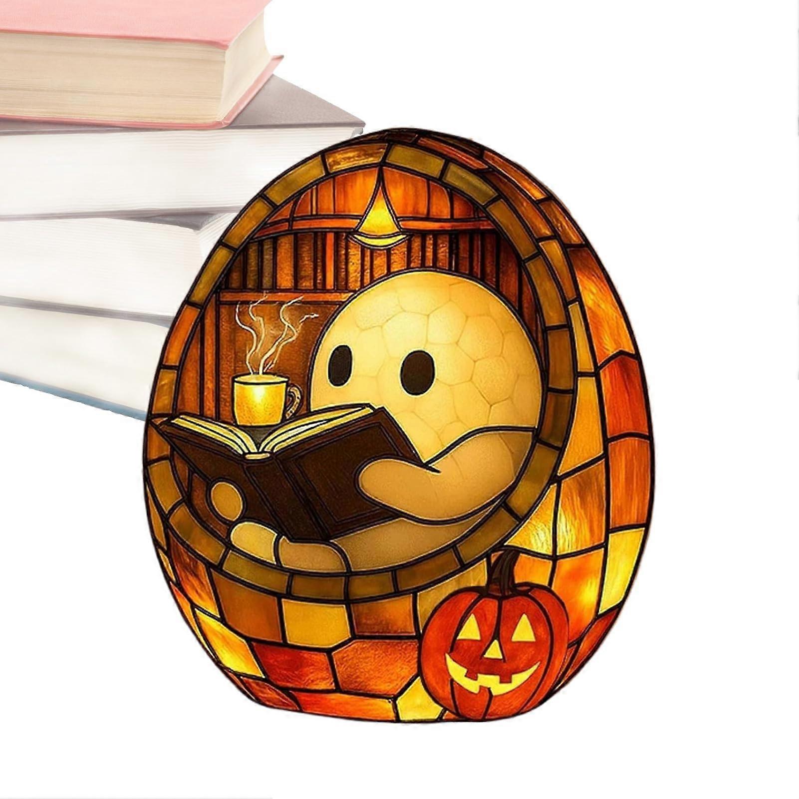 Ghost reading light, table lamp, enchanting LED reading decor, colorchanging light for readers, adults, children, bedroom, study room, Halloween