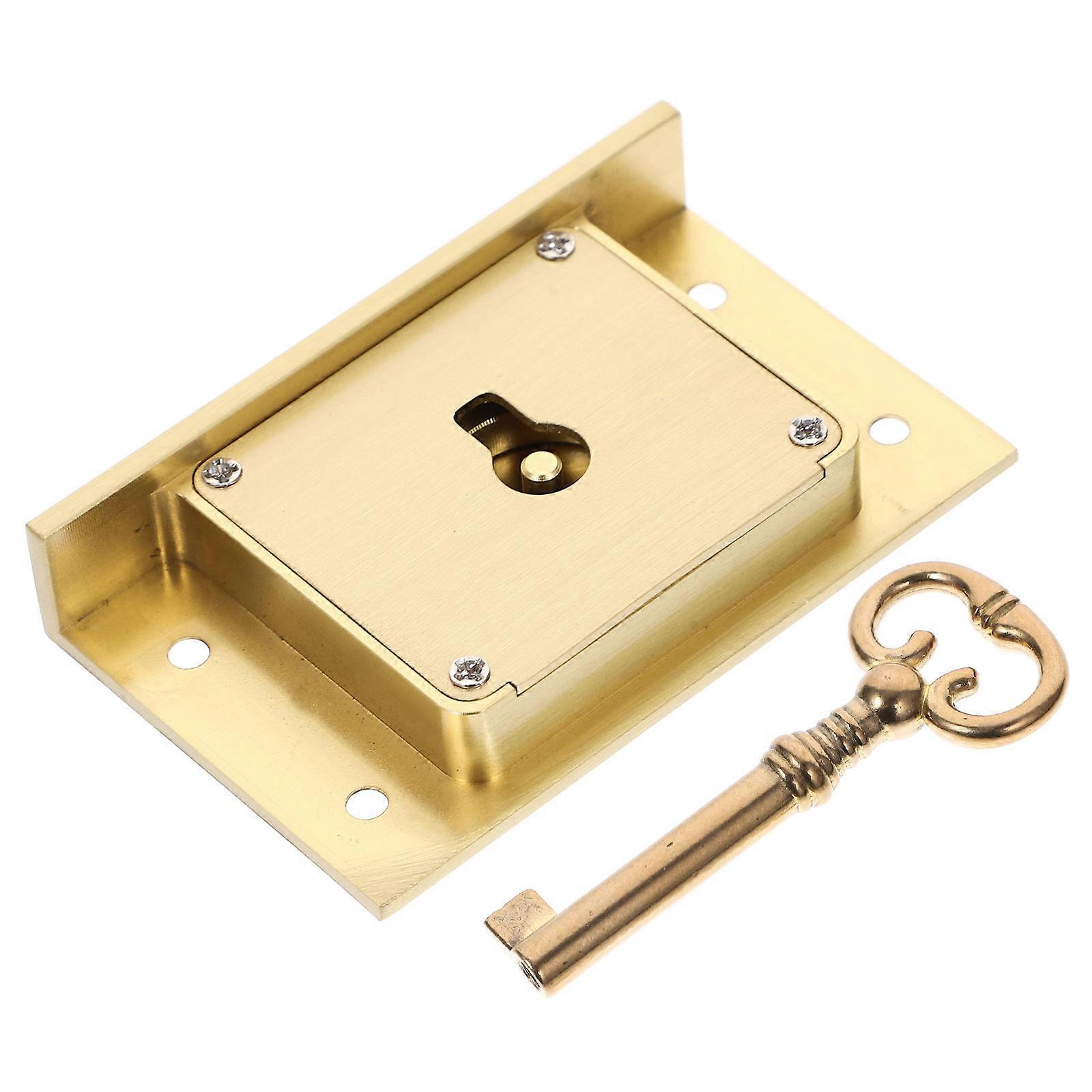 Brass Cabinet Latch Secure Drawer Lock Appropriate For Office Users Ensuring 1Pcs