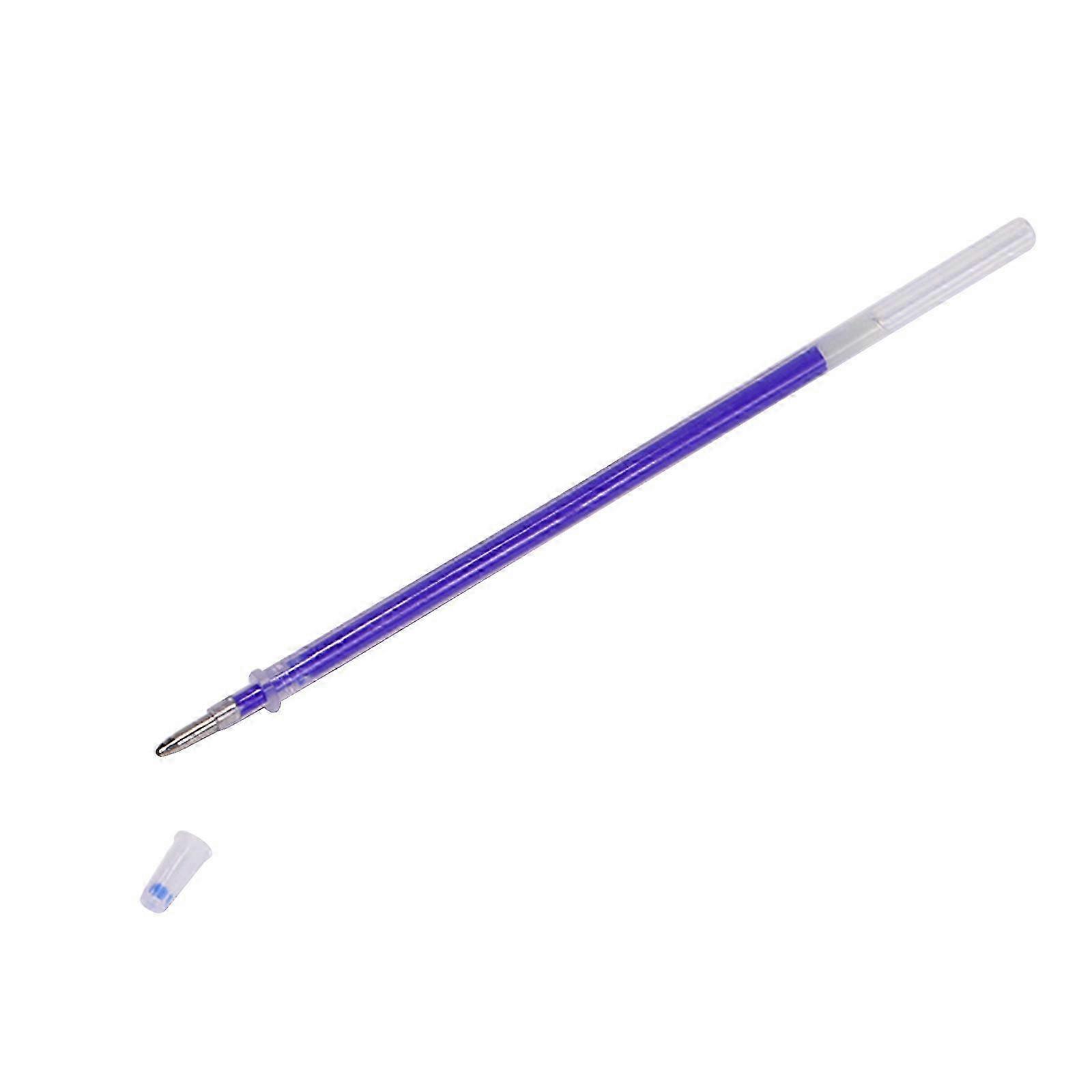 2025 20 Pieces Erasable Fabric Refills High Temperature Disappearing Fabric Marker Refills for Dressmaking Fabric PU Leather Blue